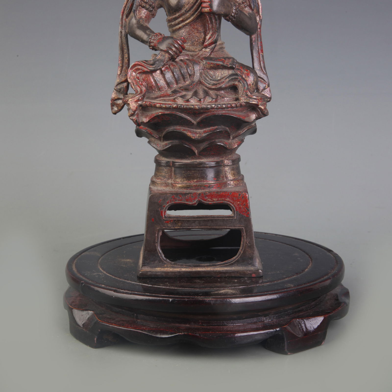 A FINE BRONZE SHAKYAMUNI STATUE - 3