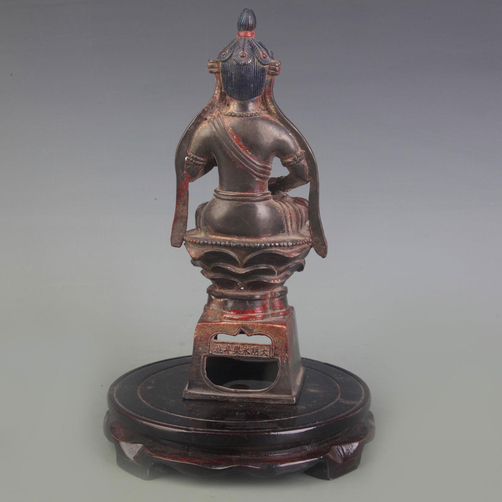 A FINE BRONZE SHAKYAMUNI STATUE - 4