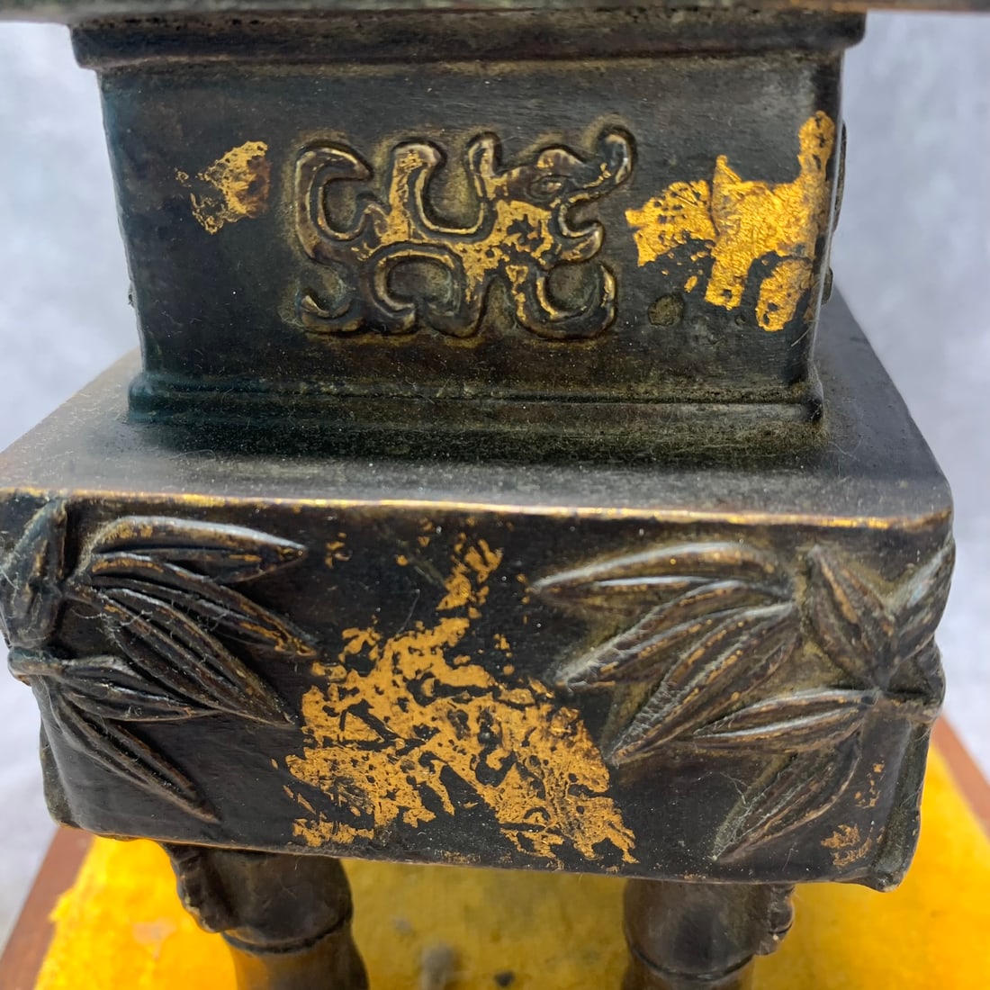 BAMBOO PATTERN FOUR-LEGGED UPRIGHT-EAR SQUARE CENSER - 7