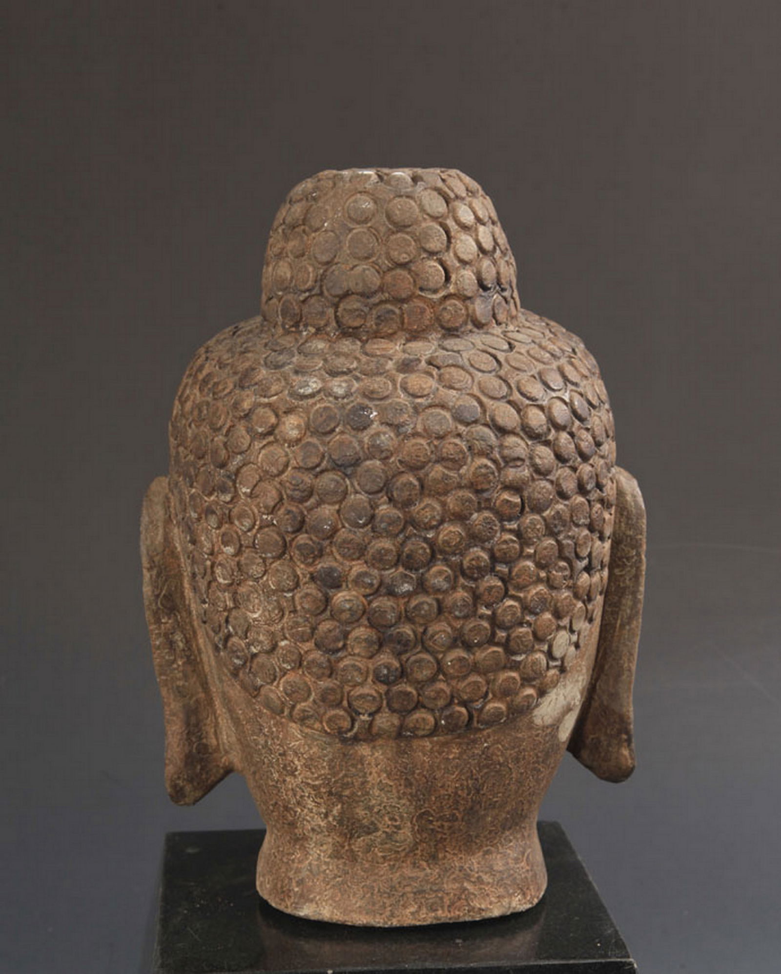 STONE-CARVED BUDDHA HEAD - 3