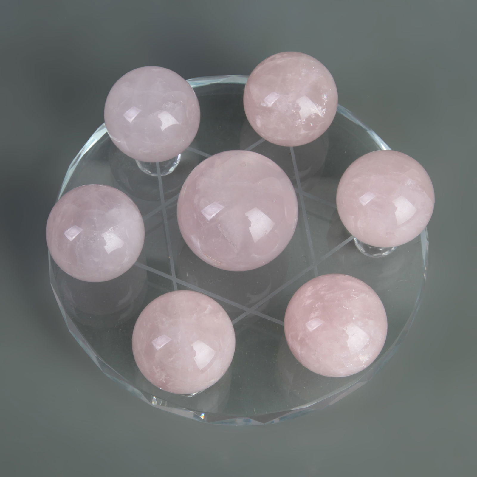 ROSE QUARTZ BALL AND SEVEN-STAR ARRAY - 3