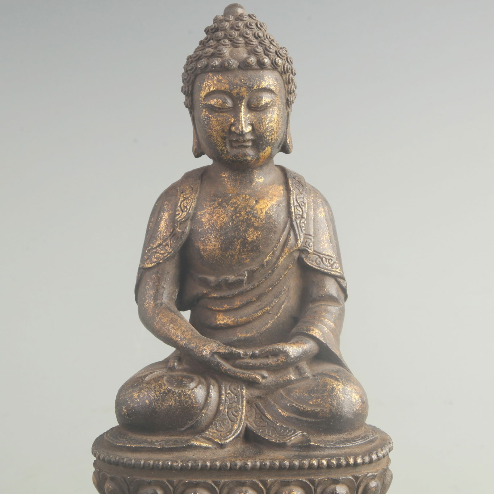 GILT BRONZE SHAKYAMUNI BUDDHA - 2