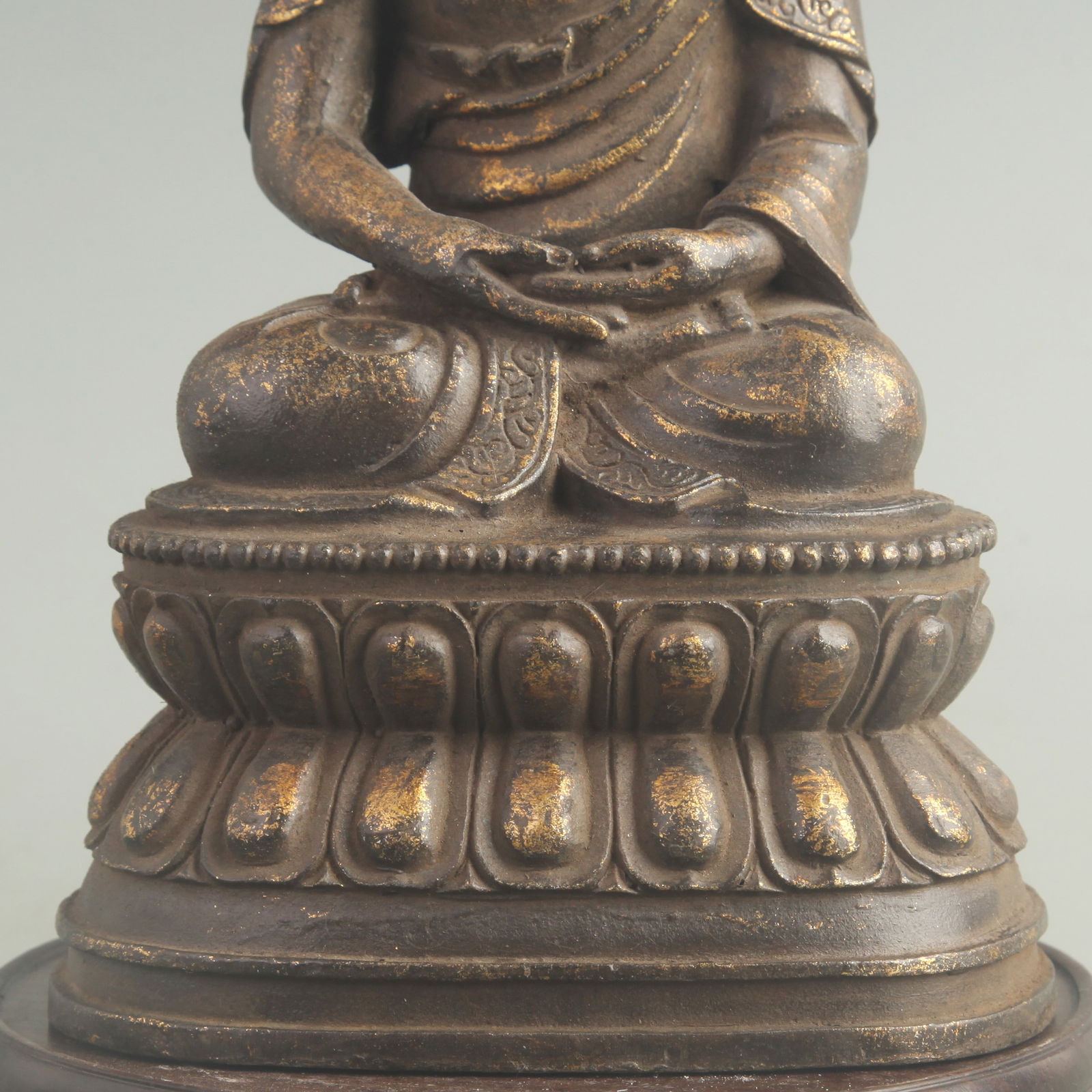 GILT BRONZE SHAKYAMUNI BUDDHA - 3