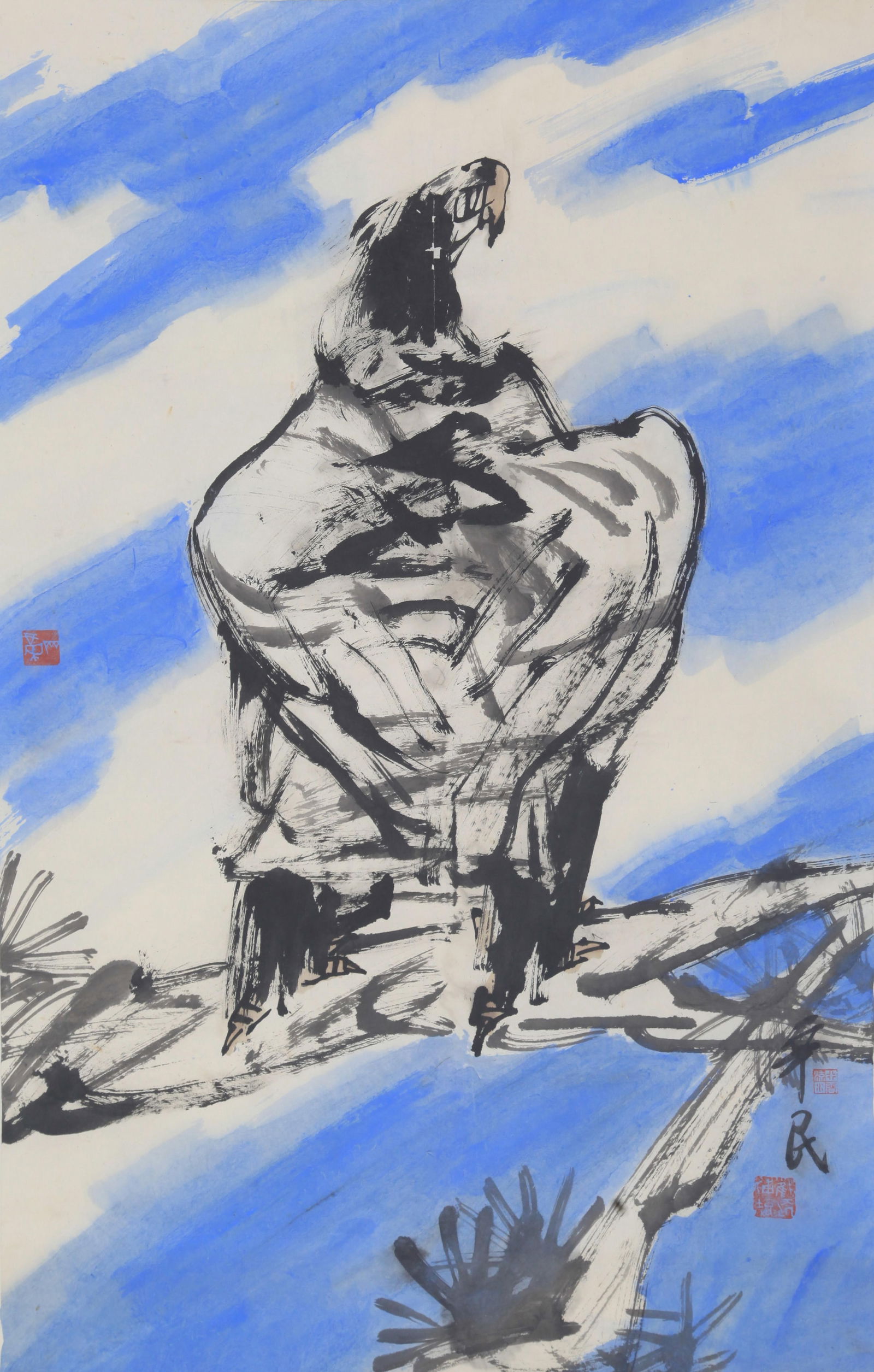 CHINESE PAINTING, ATTRIBUTED TO QI XIN MIN: Contemporary, High: 26.00 inch; Width: 18.00 inch