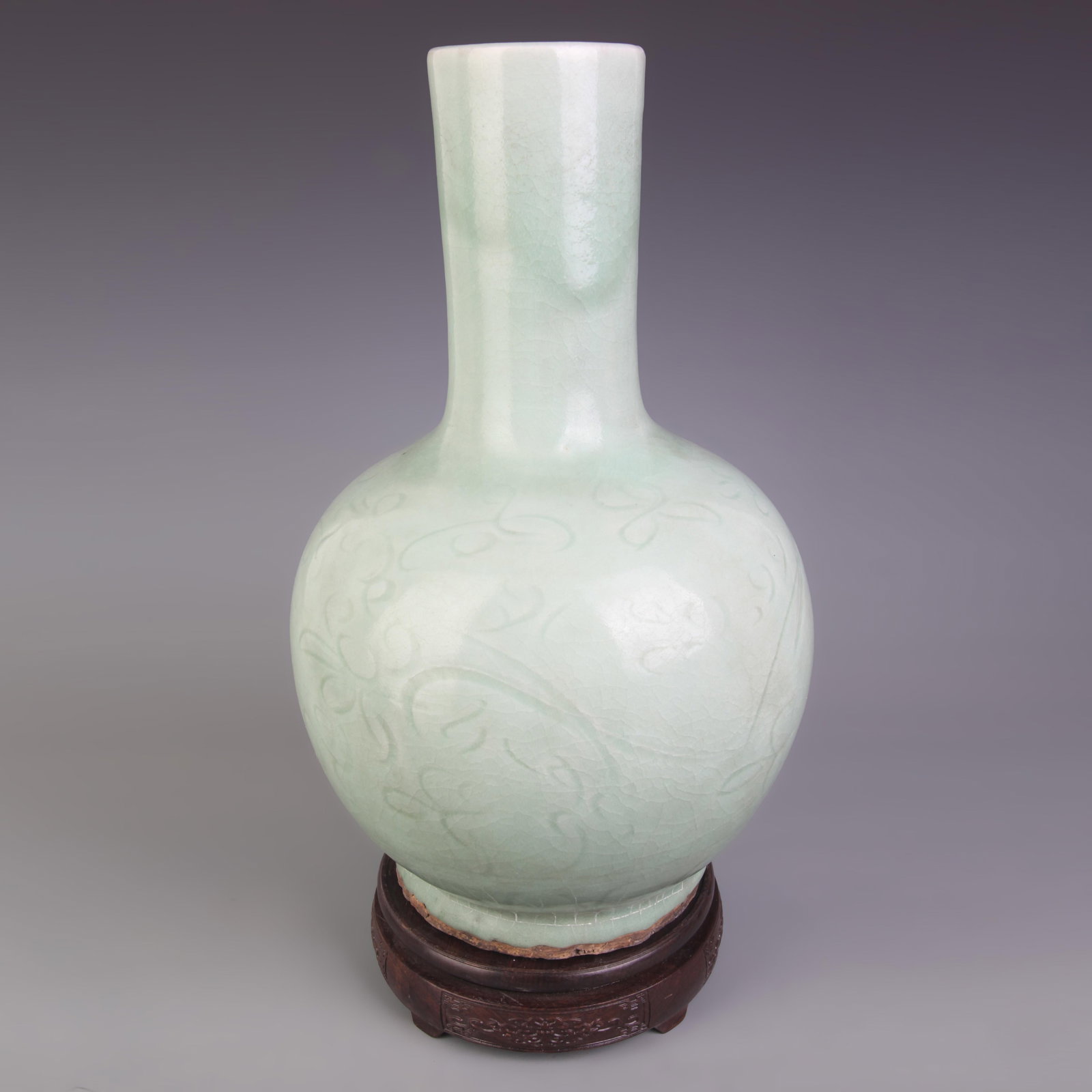 DOUQING GLAZED CARVED TIANQIU VASE (1 of 5)