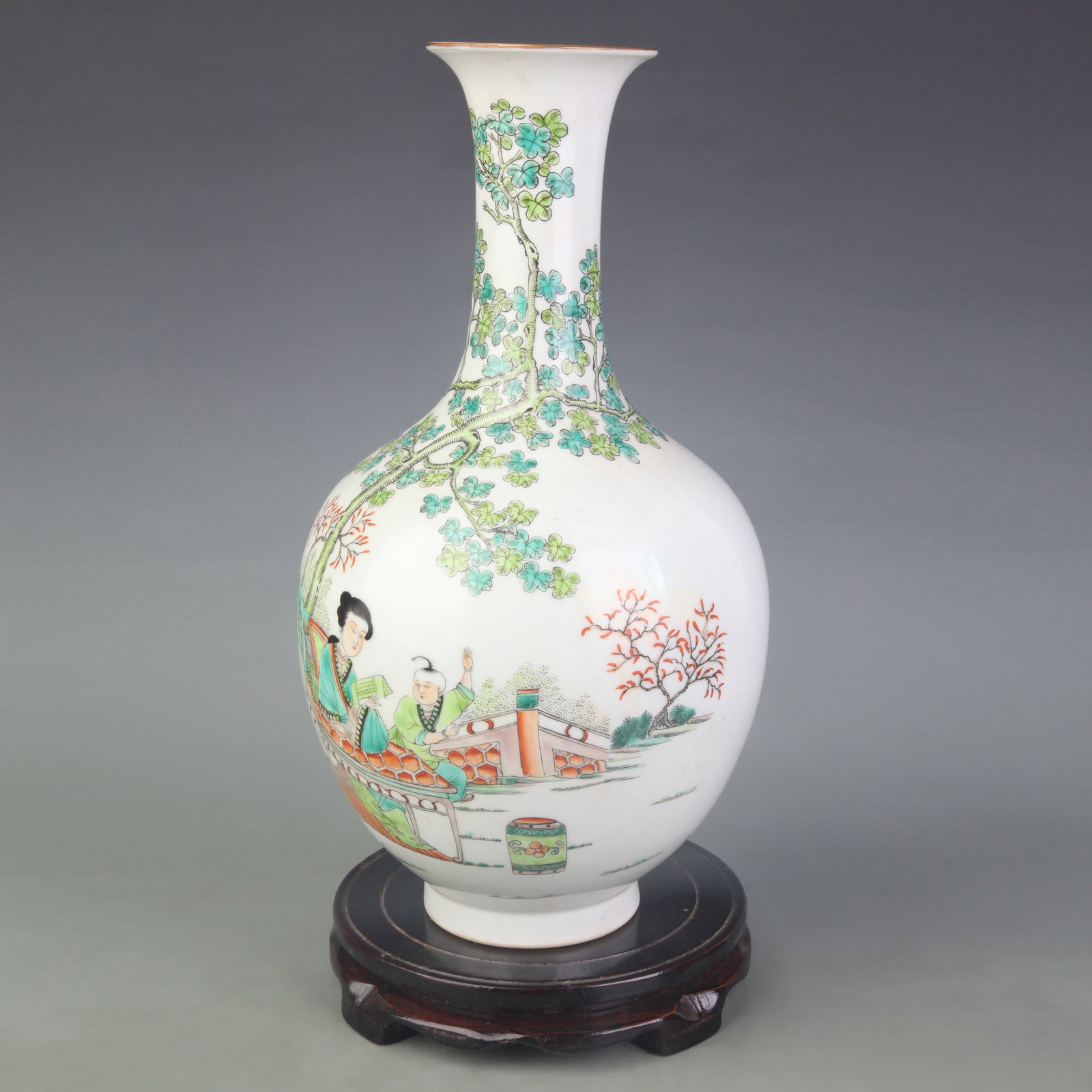LIGHT ROUGE-PAINTED VASE WITH FIGURE MOTIFS (1 of 5)