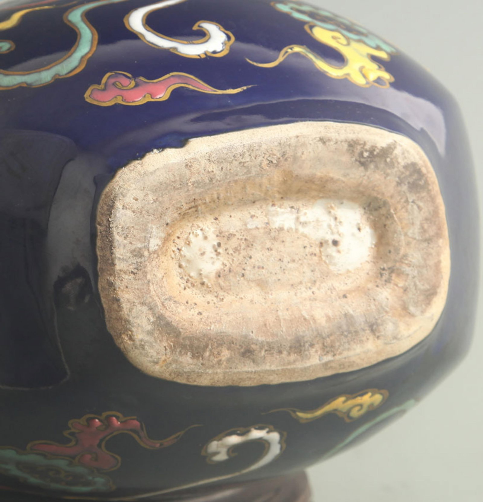 MUSTARD-GLAZED MOONFLASK WITH PHOENIX PATTERNS (DOUBLE BELLY) - 5