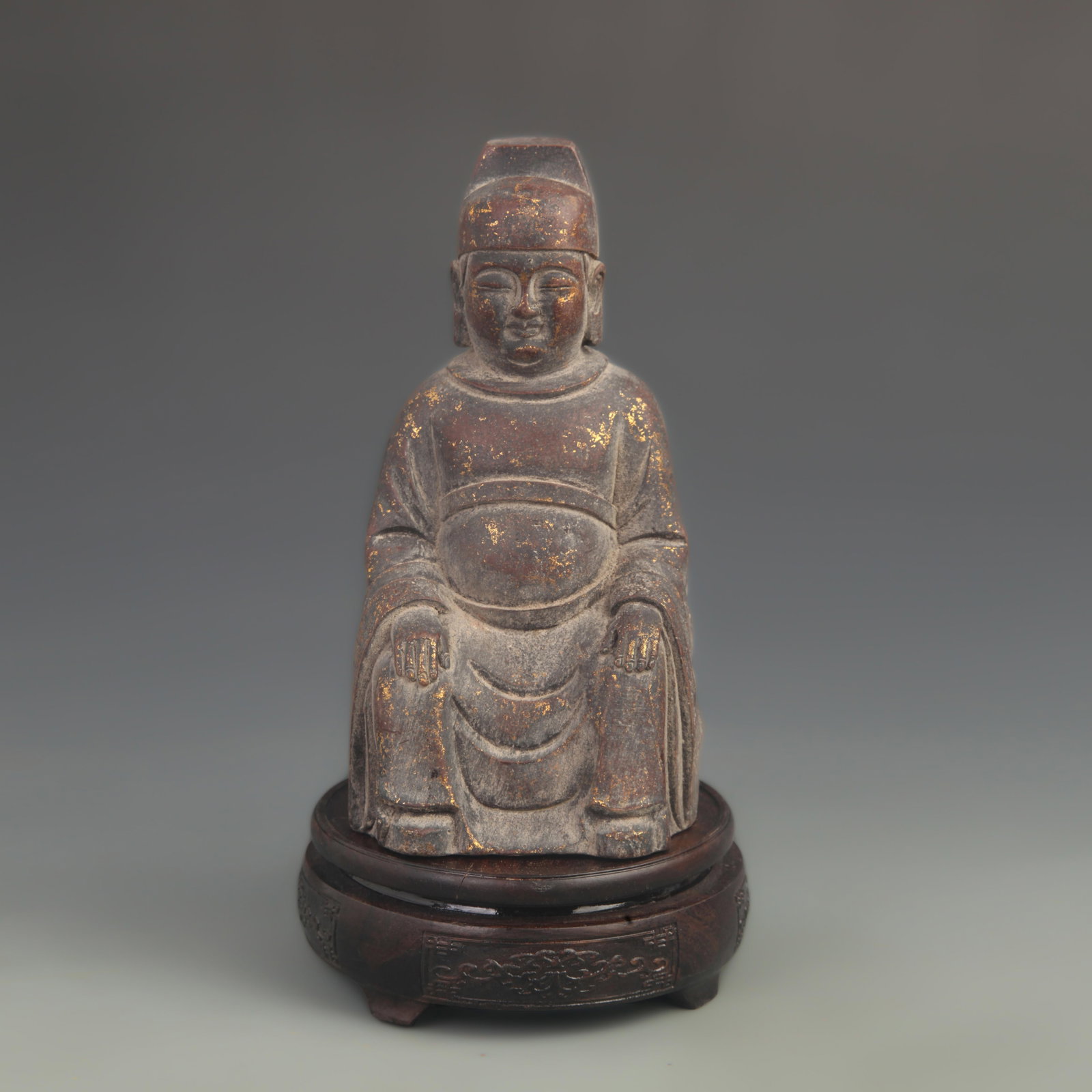 A FINE BRONZE STATUE OF ZHENWU, THE GREAT EMPEROR (1 of 5)