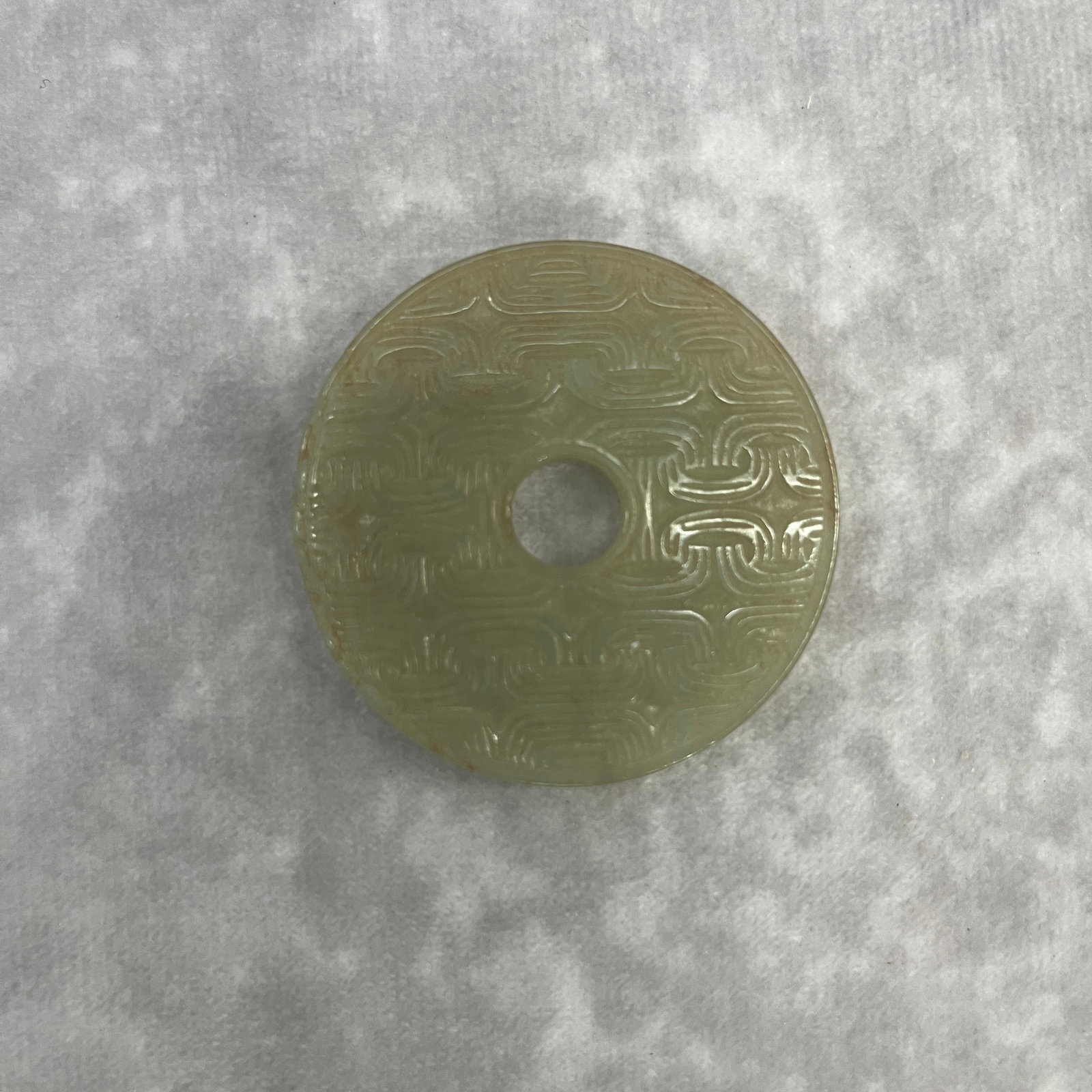 A FINE CLOUD PATTERN JADE BI DISC - 3
