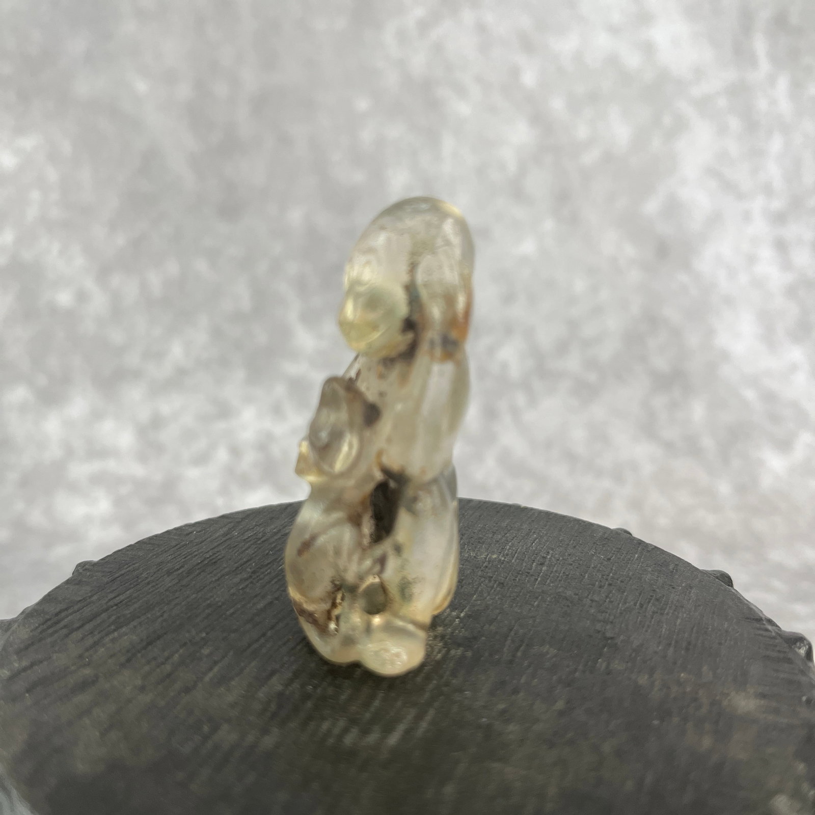 A FINE CRYSTAL MONKEY FIGURE - 4