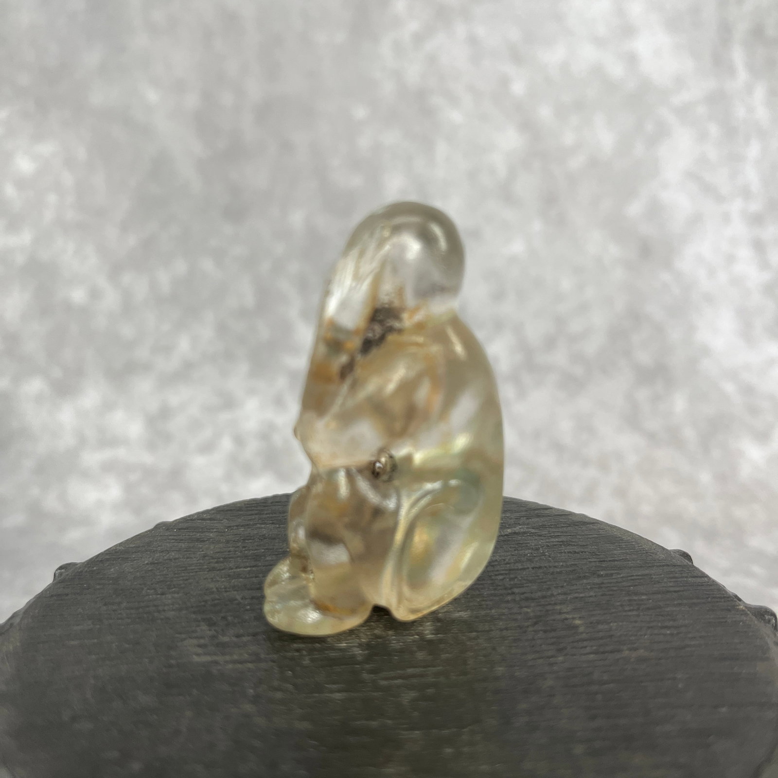 A FINE CRYSTAL MONKEY FIGURE - 5