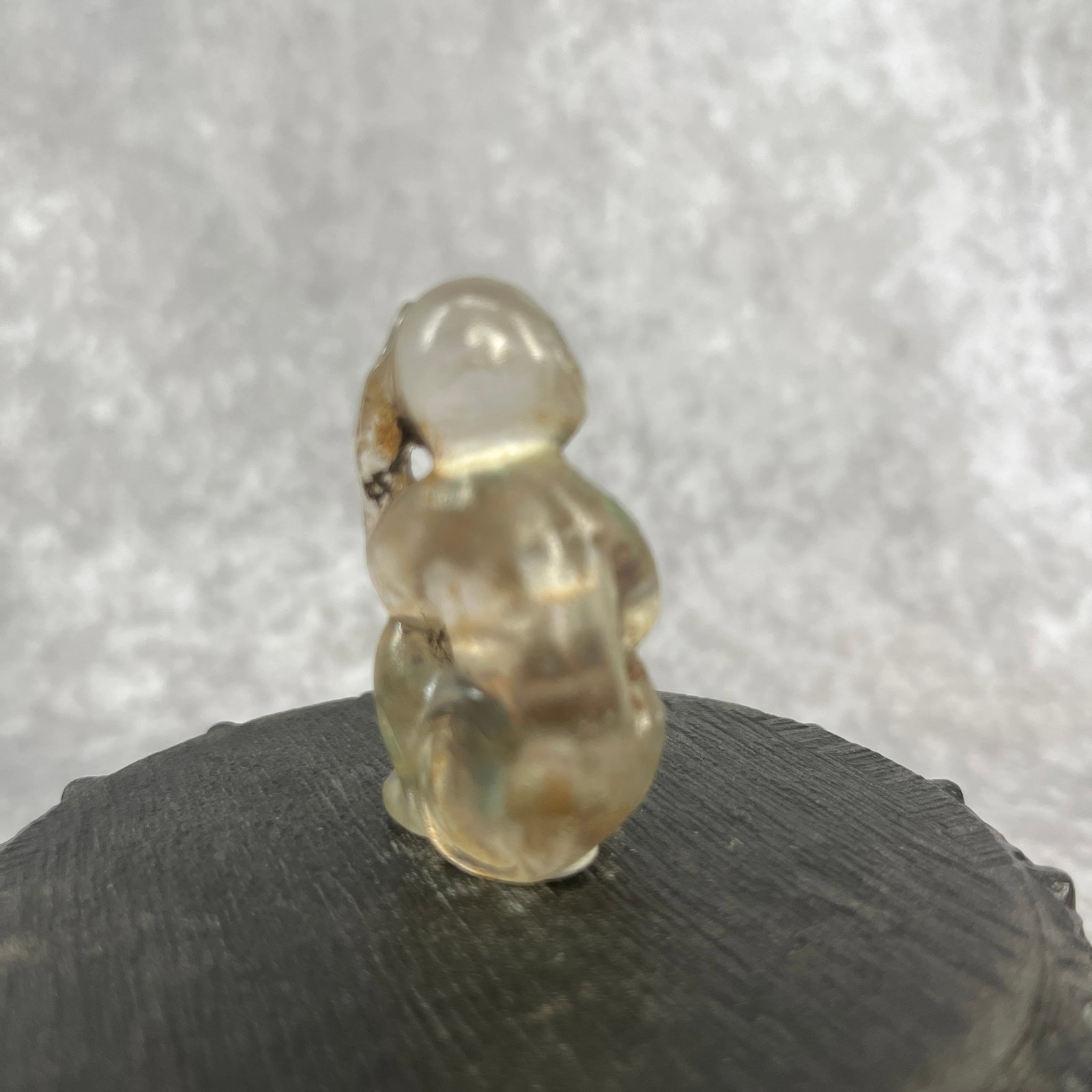 A FINE CRYSTAL MONKEY FIGURE - 6