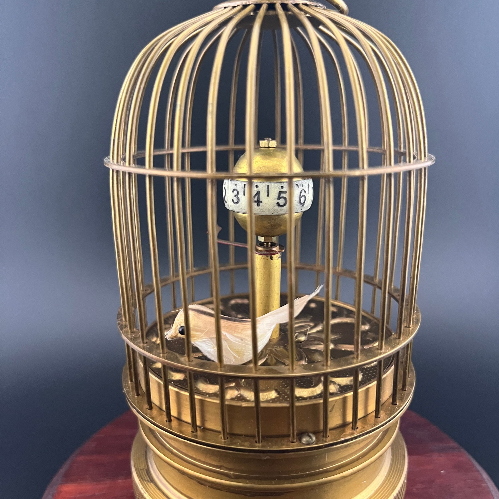 A FINE SMALL BIRD CAGE STYLE TABLE CLOCK - 4