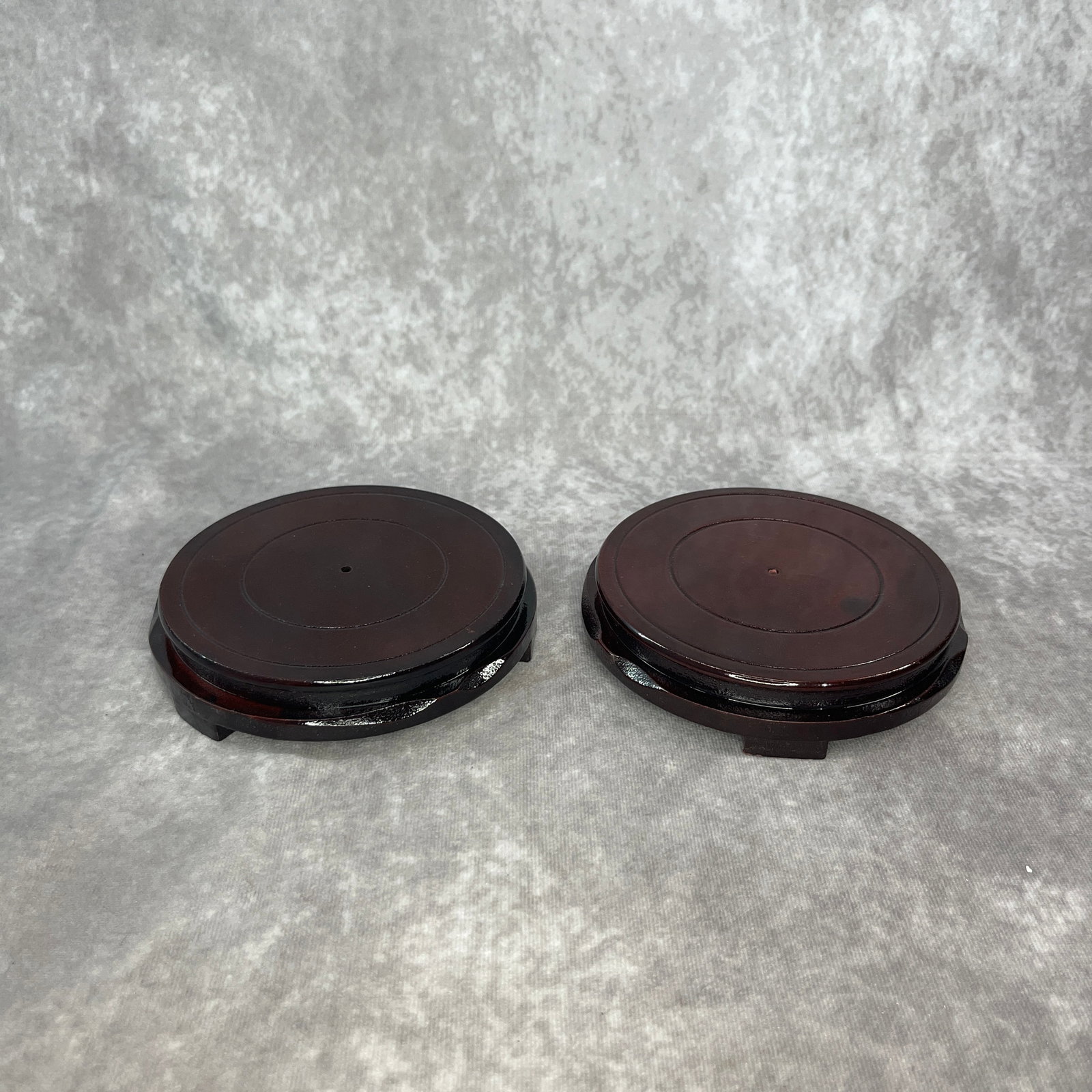 PAIR OF HARDWOOD MADE DISPLAY STAND (1 of 4)