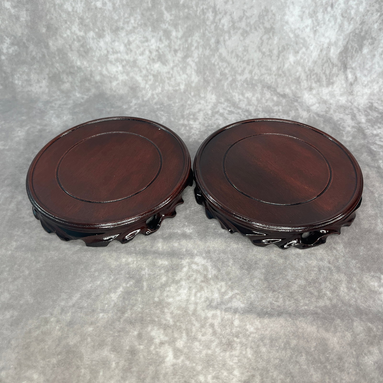 GROUP OF HARDWOOD MADE DISPLAY STAND (1 of 3)