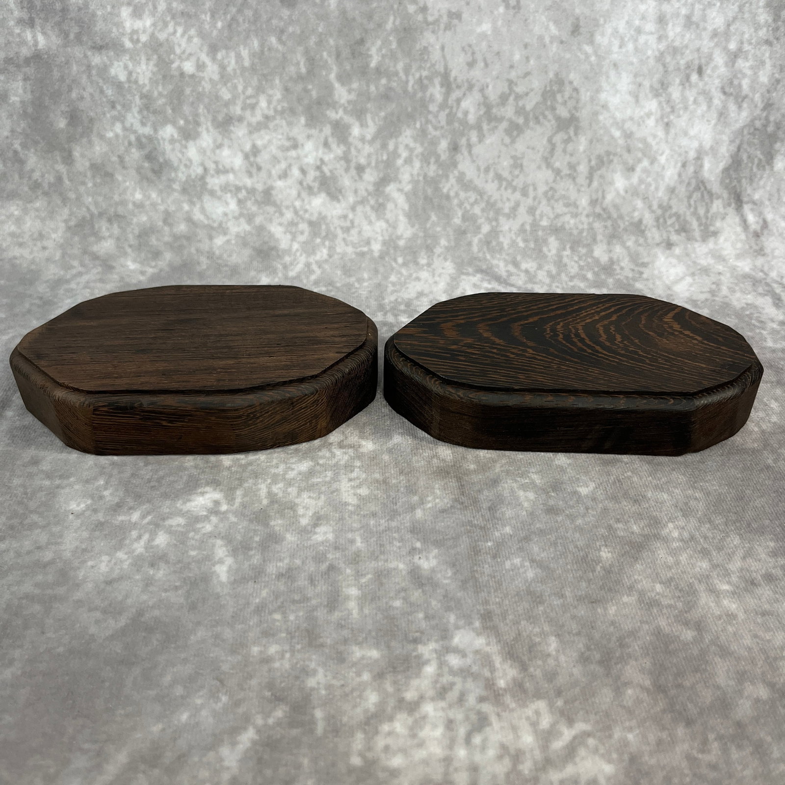 PAIR OF HARDWOOD MADE DISPLAY STAND (1 of 5)
