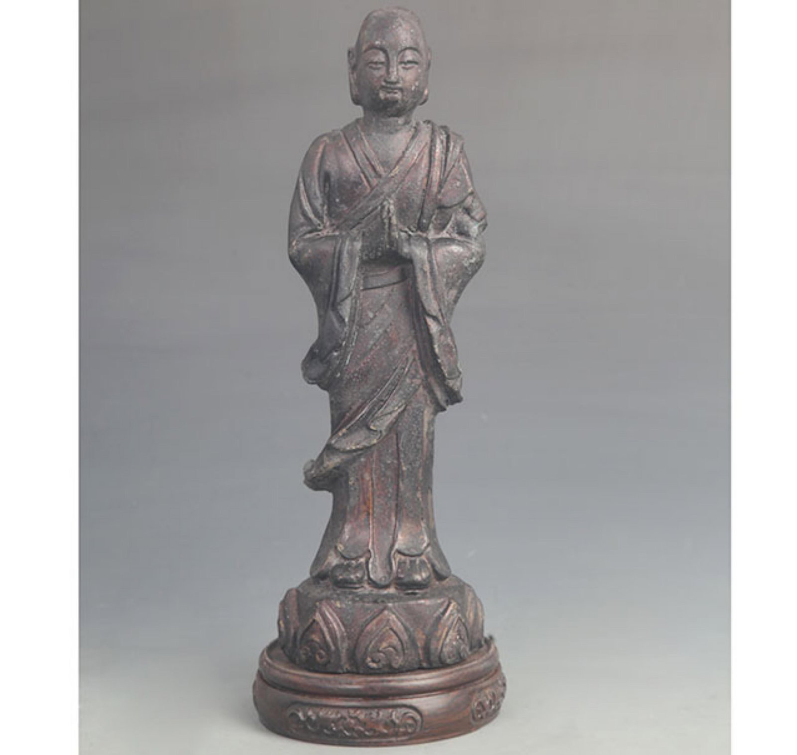 A FINE BRONZE ARHAT STATUE (1 of 5)