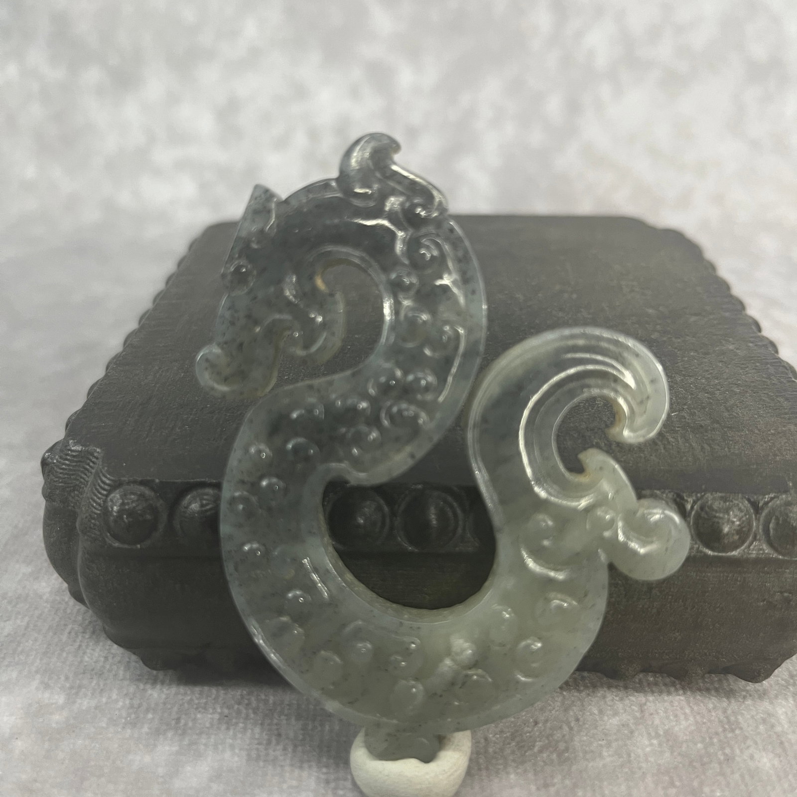 A FINE DRAGON PATTEN JADE PENDANT - 3