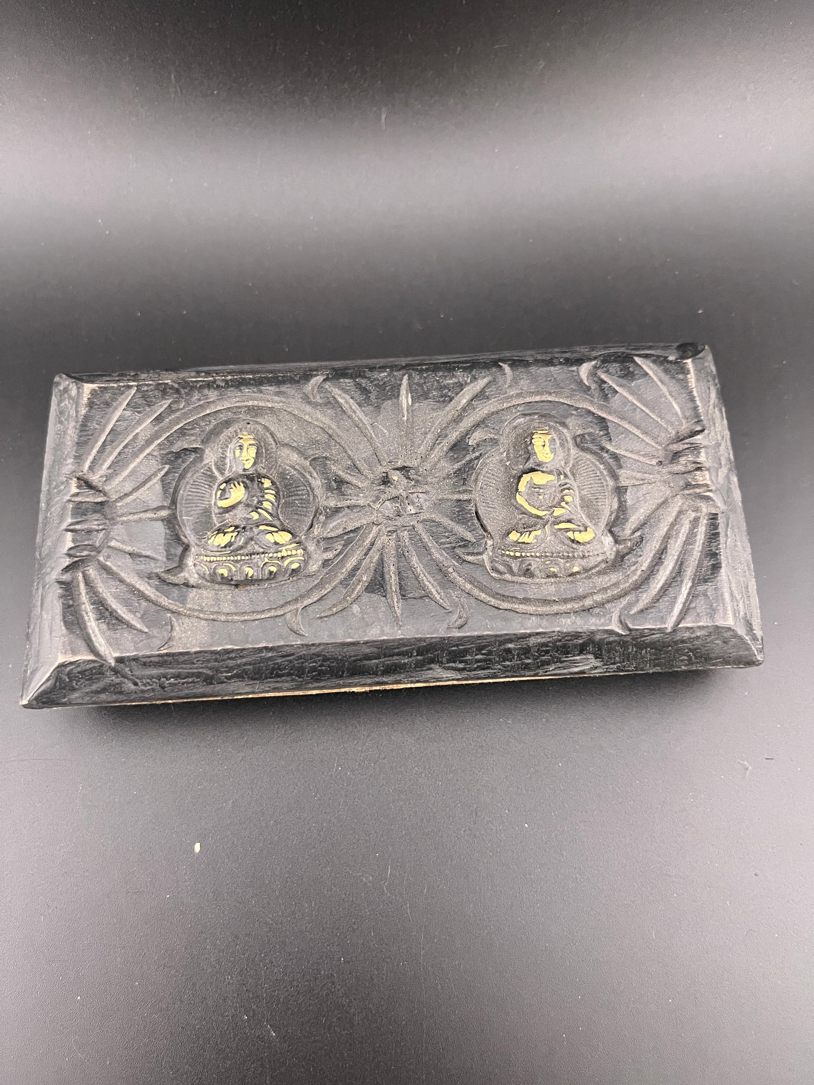 A SET OF TIBETAN PRAYER SCRIPTS: Qing Dynasty; Long: 5.9 inch; Width:2.9 inch; Heigh: 1.2 inch; Woodbase for picture and display only