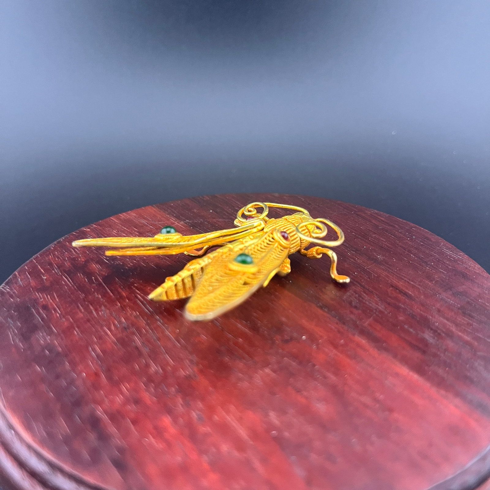 A FINE BRONZ MADE GRASS HOPPER - 4