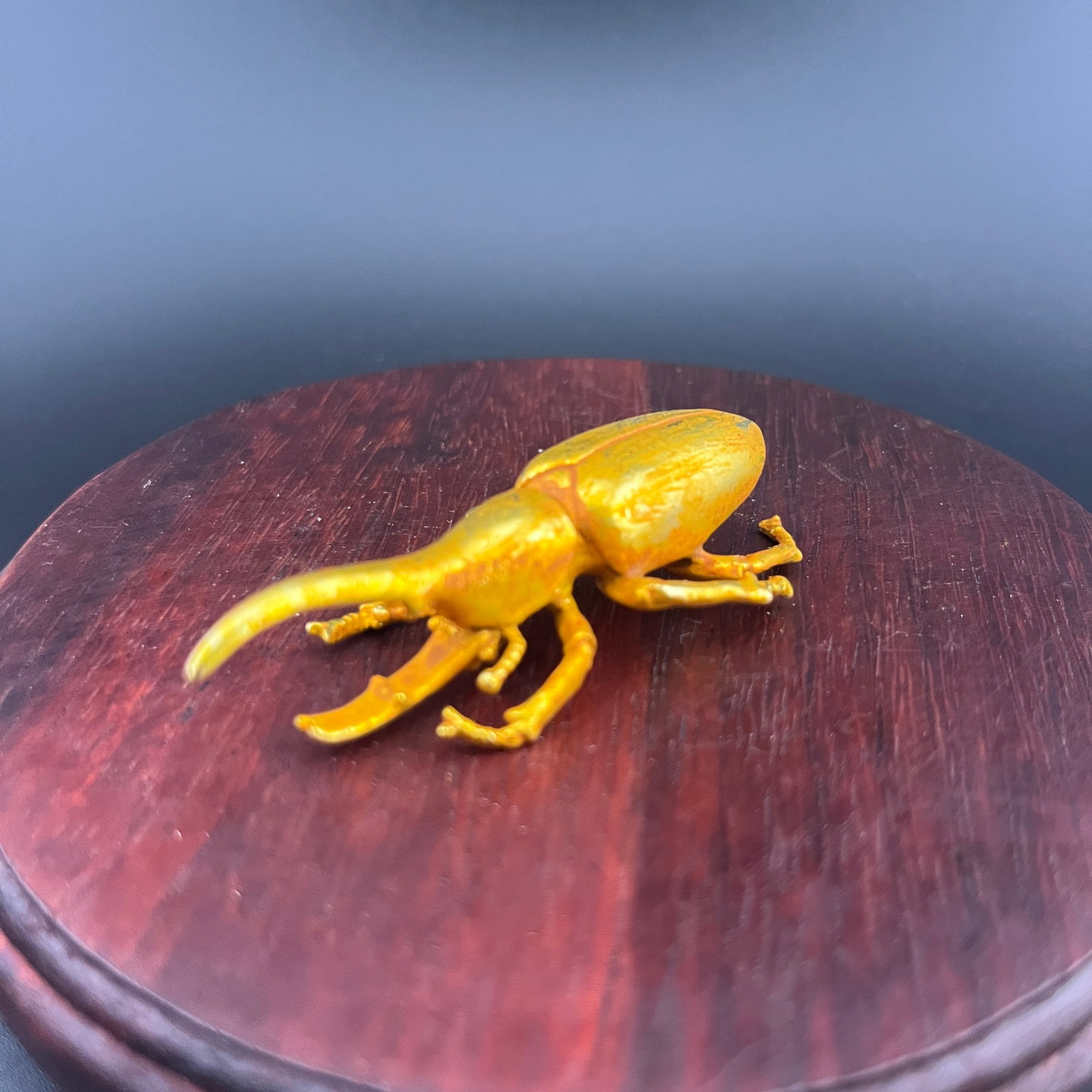 A FINE SMALL BRONZE BEETLES FIGURE - 2