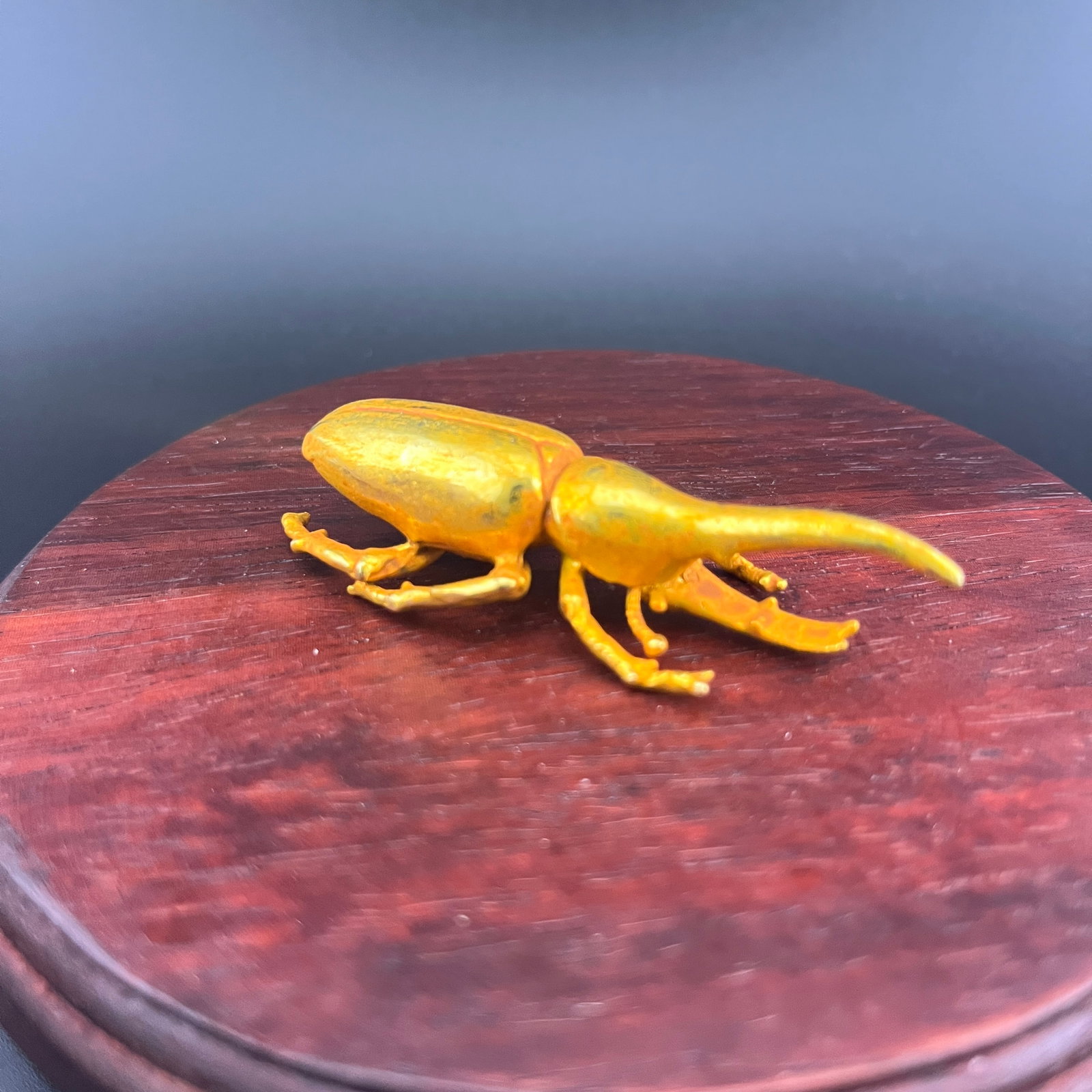 A FINE SMALL BRONZE BEETLES FIGURE - 3
