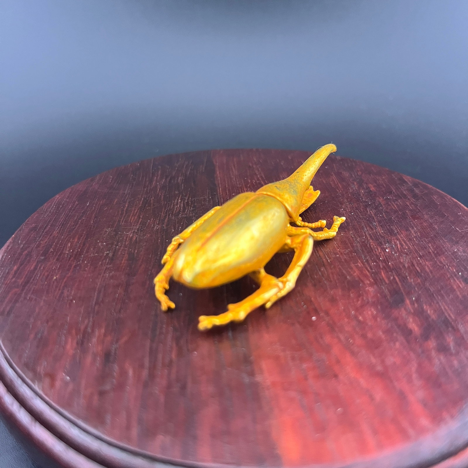 A FINE SMALL BRONZE BEETLES FIGURE - 4