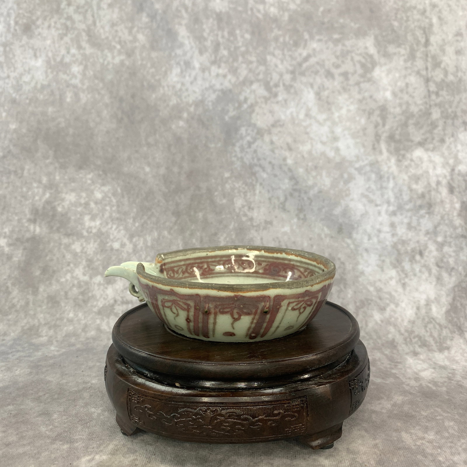 FINE UNDERGLAZE COPPER-RED PORCELAIN WATER DROPPER (1 of 6)