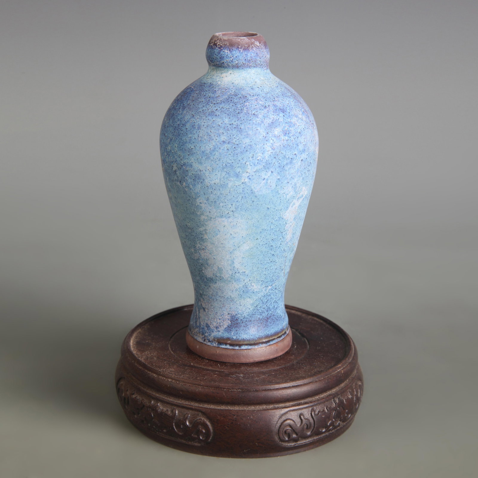A FINE JUN WARE SMALL PLUM VASE (1 of 5)