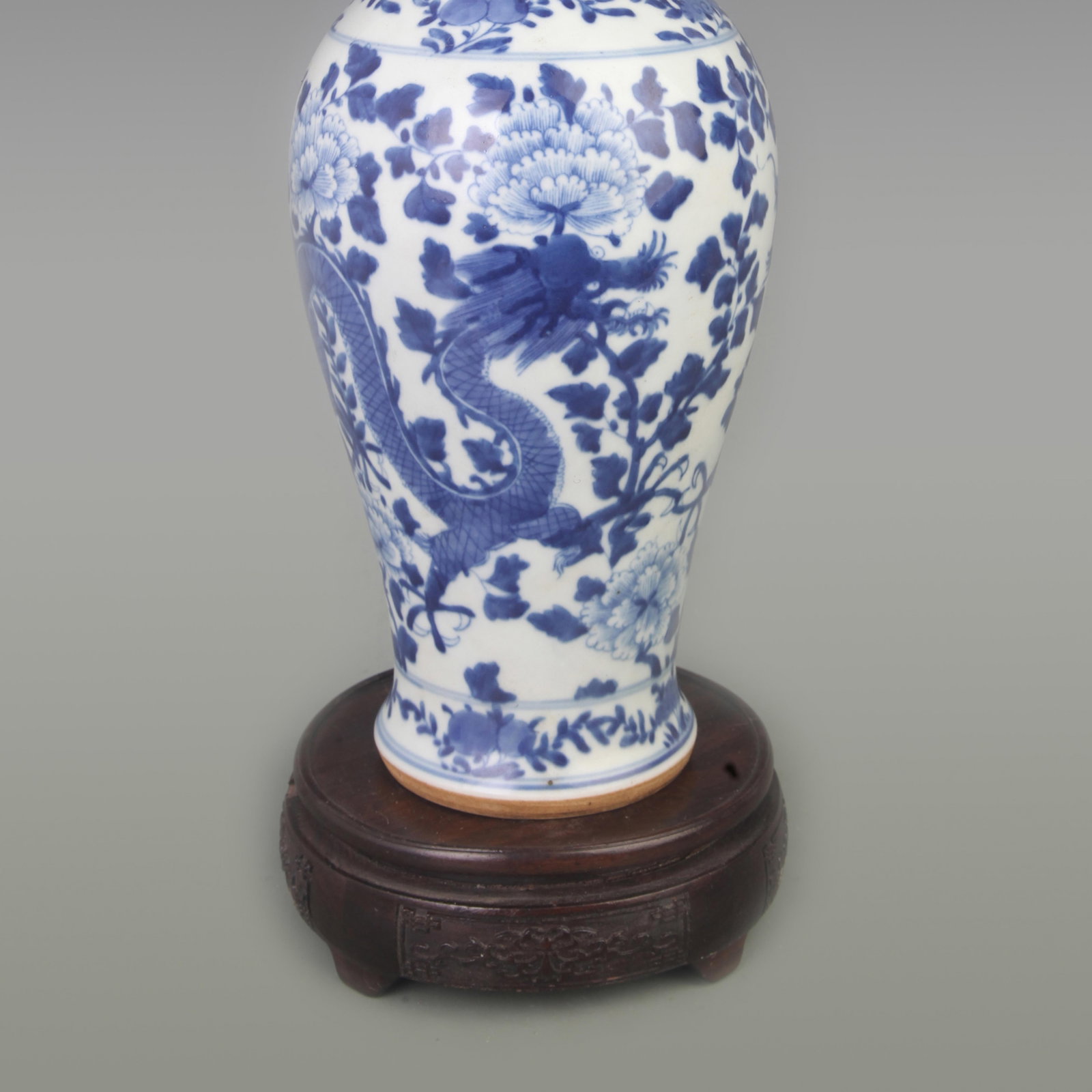 RARE BLUE AND WHITE FLOWER PATTERN GENERAL TYPE JAR - 4