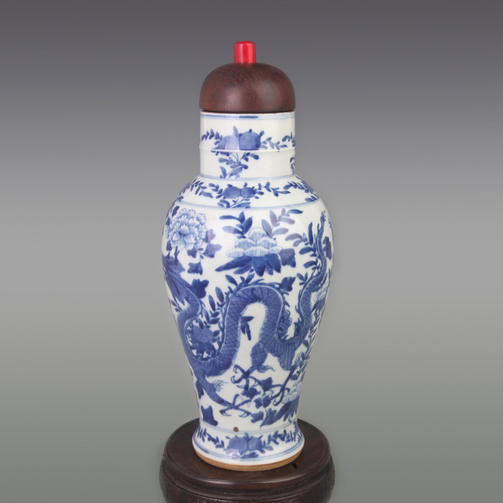 RARE BLUE AND WHITE FLOWER PATTERN GENERAL TYPE JAR - 5