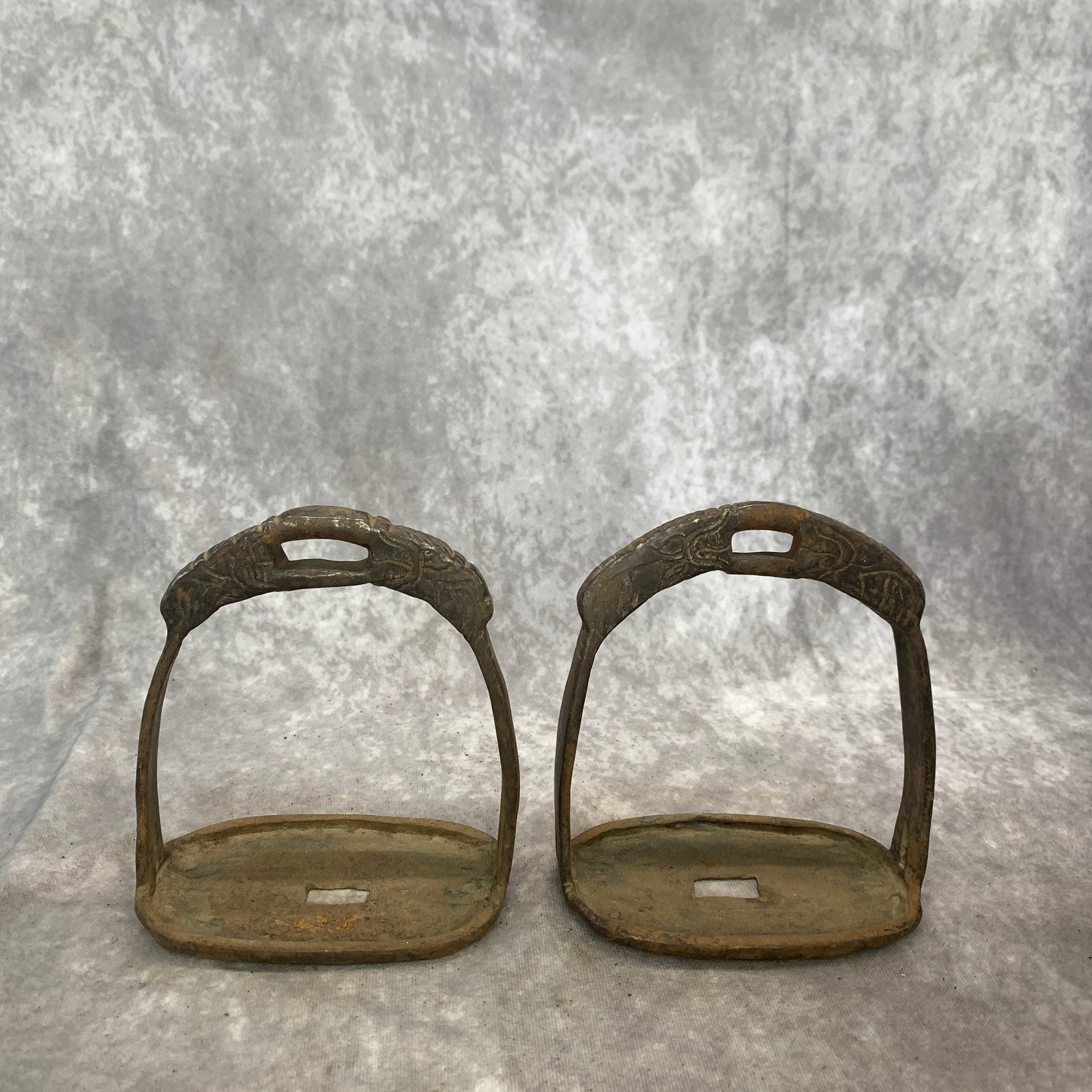 PAIR OF BRONZE HORSE STIRRUPS (1 of 3)