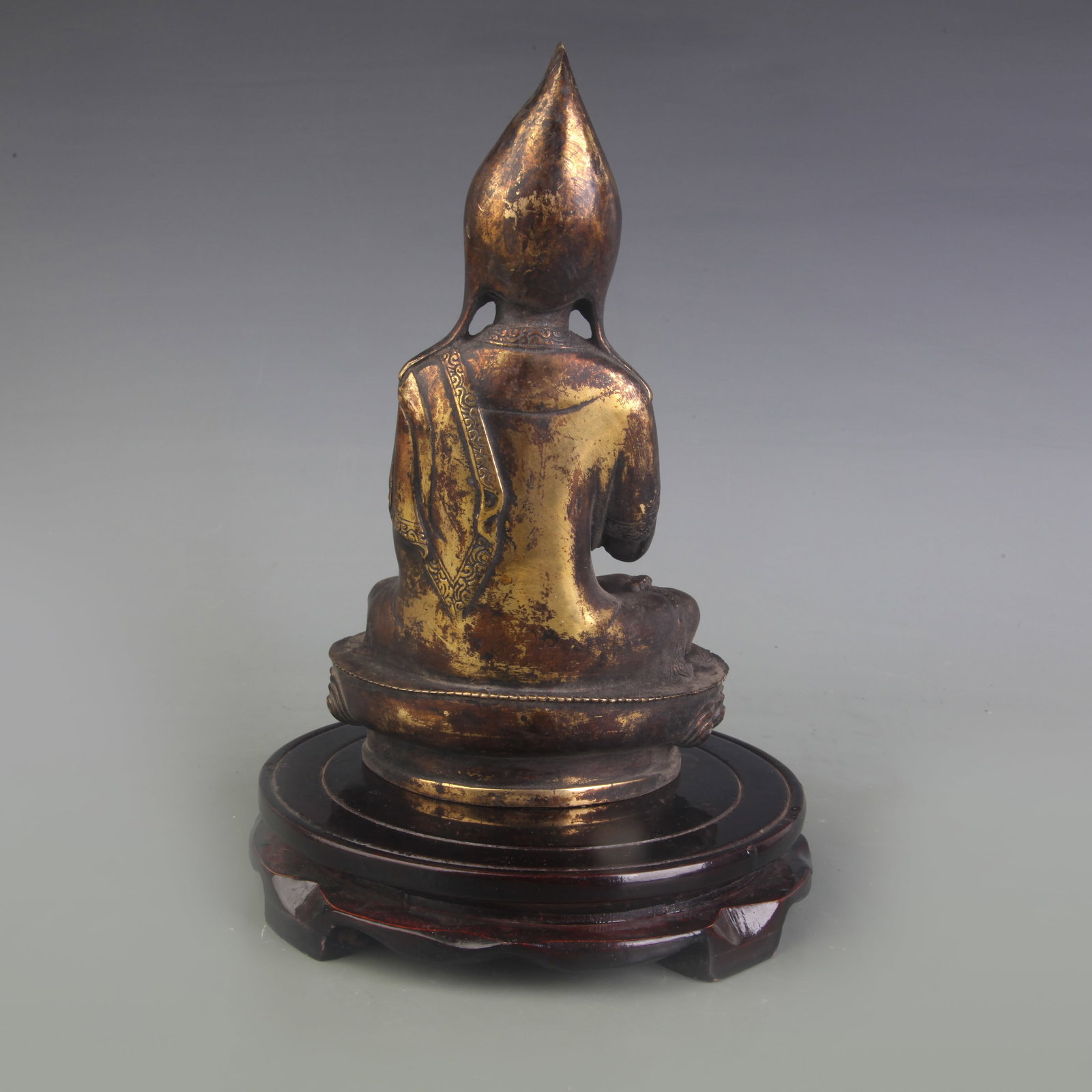 A FINE BRONZE BUDDHA STATUE - 4