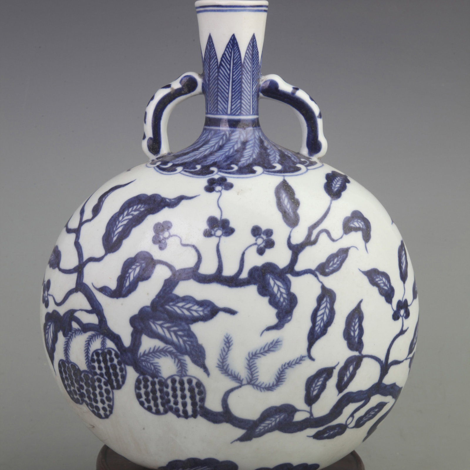 A BLUE AND WHITE CENSER WITH PINE, BAMBOO AND PLUM MOTIFS AND BEAST FEET (1 of 5)
