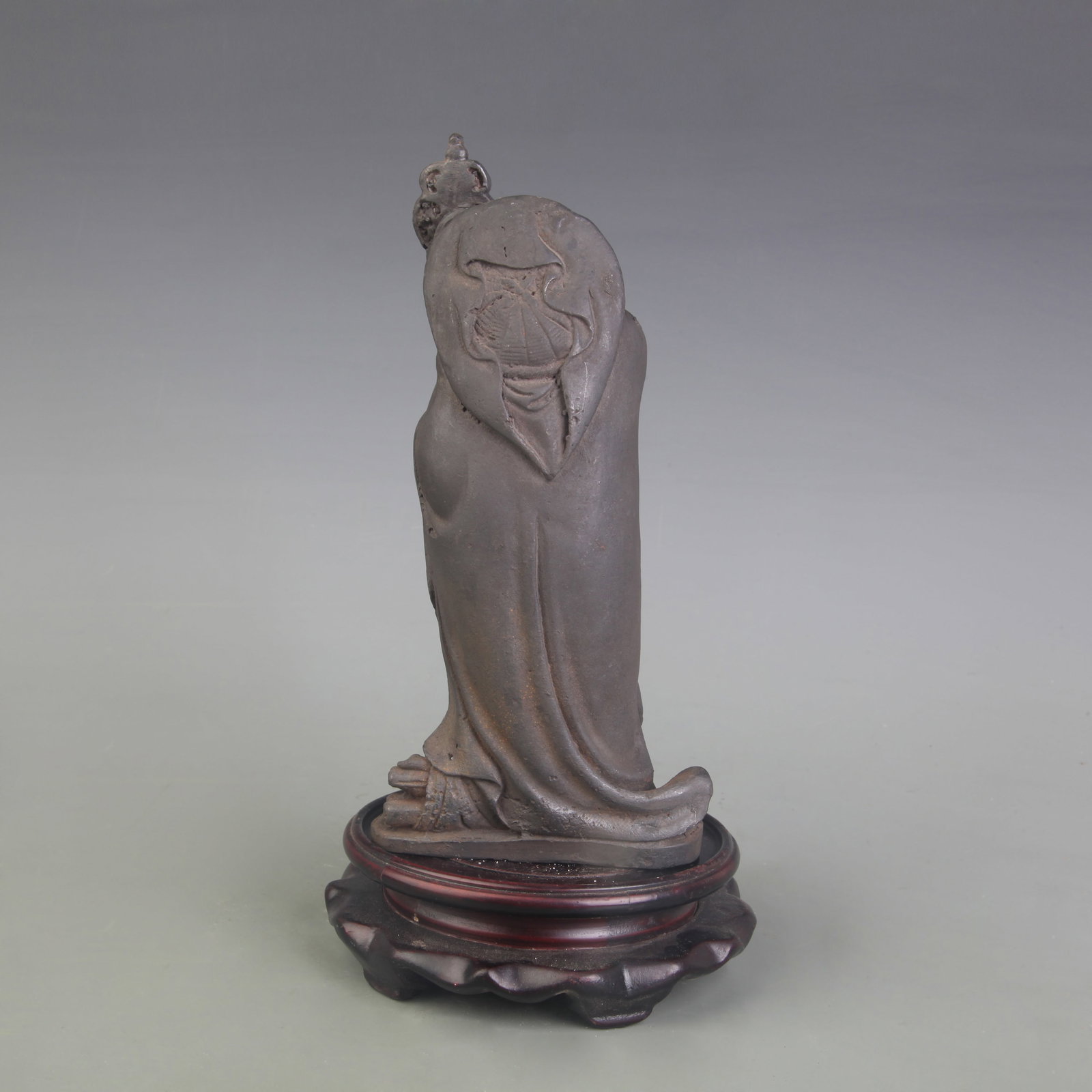 A FINE CAST IRON ARHAT STATUE - 4