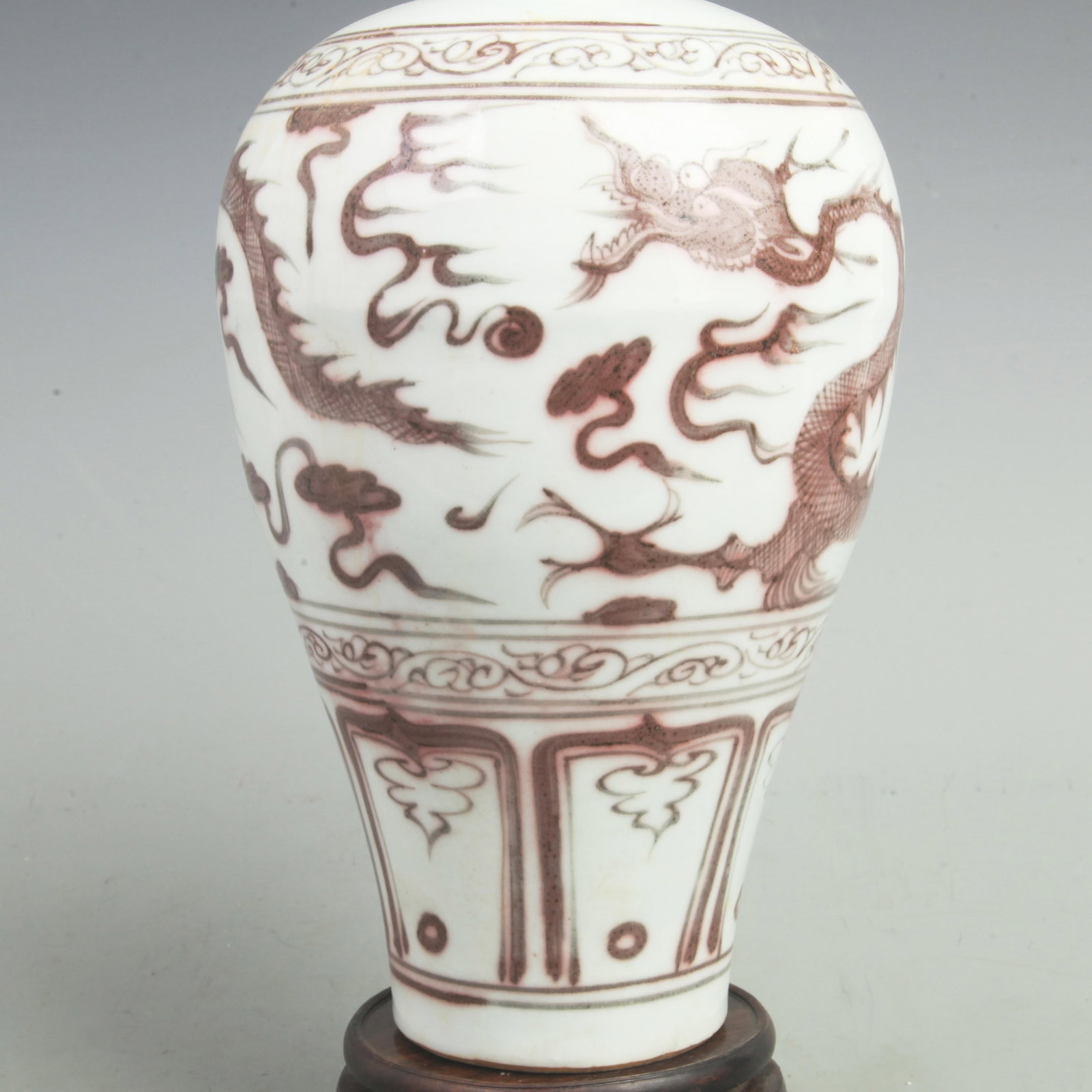 DRAGON PATTERN PLUM STYLE PORCELAIN VASE - 3