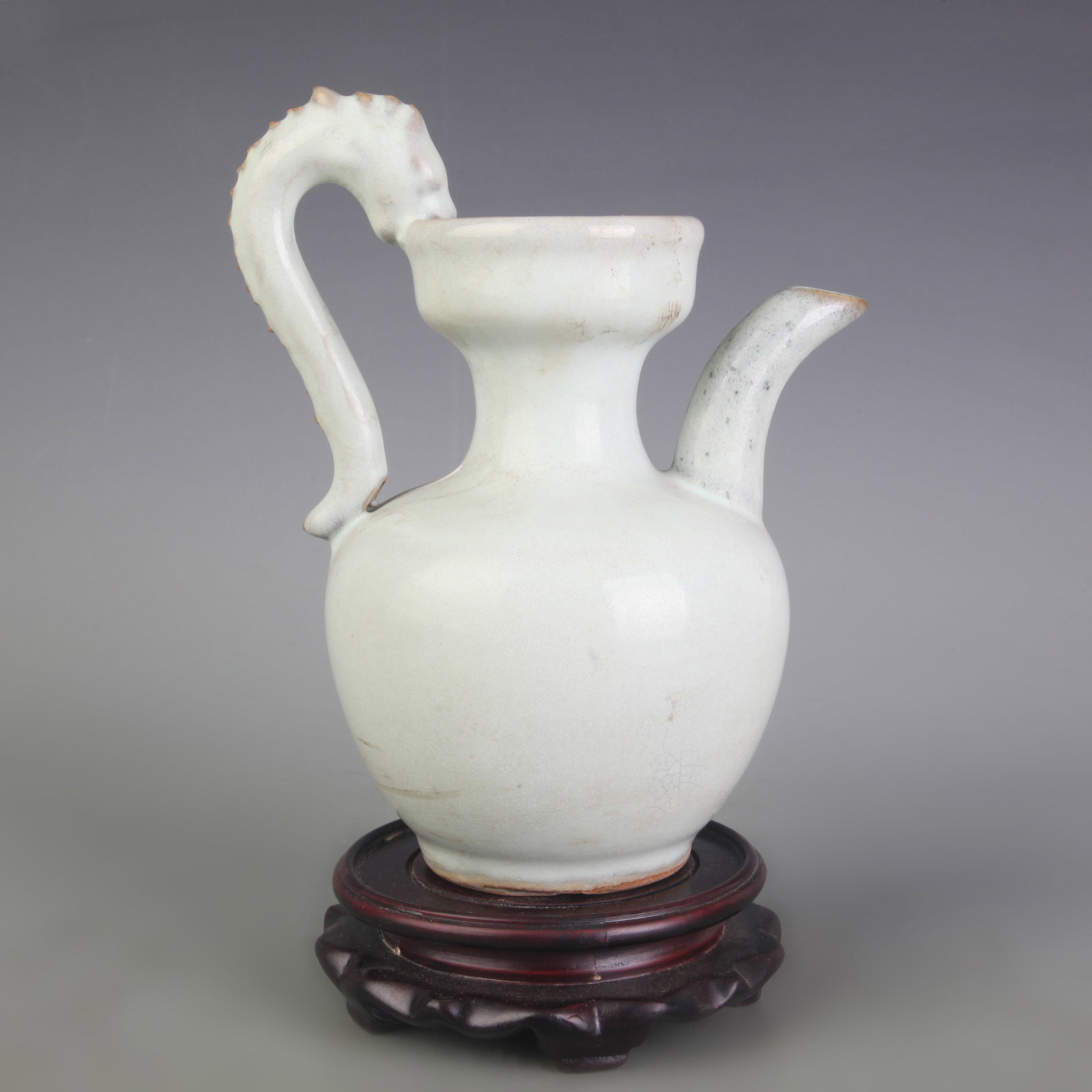 A FINE CELADON GLAZED POECELAIN EWER - 4