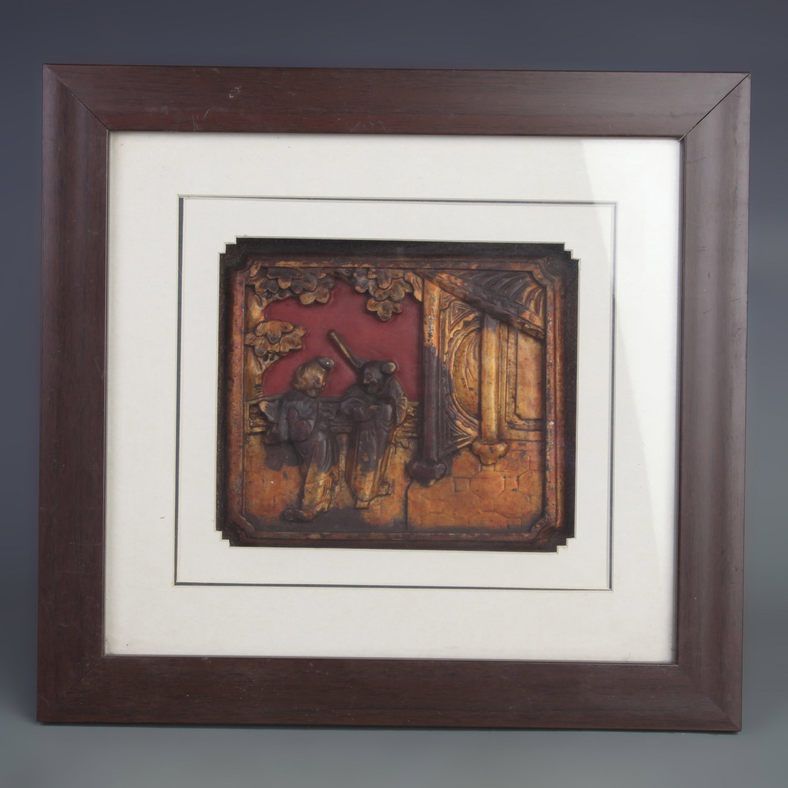 A FINE WOOD CARVE WALL PANEL DECORATION (1 of 5)