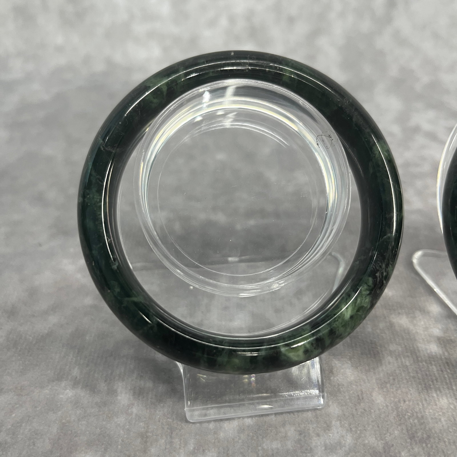 PAIR OF JADE MADE BRANGLE - 2