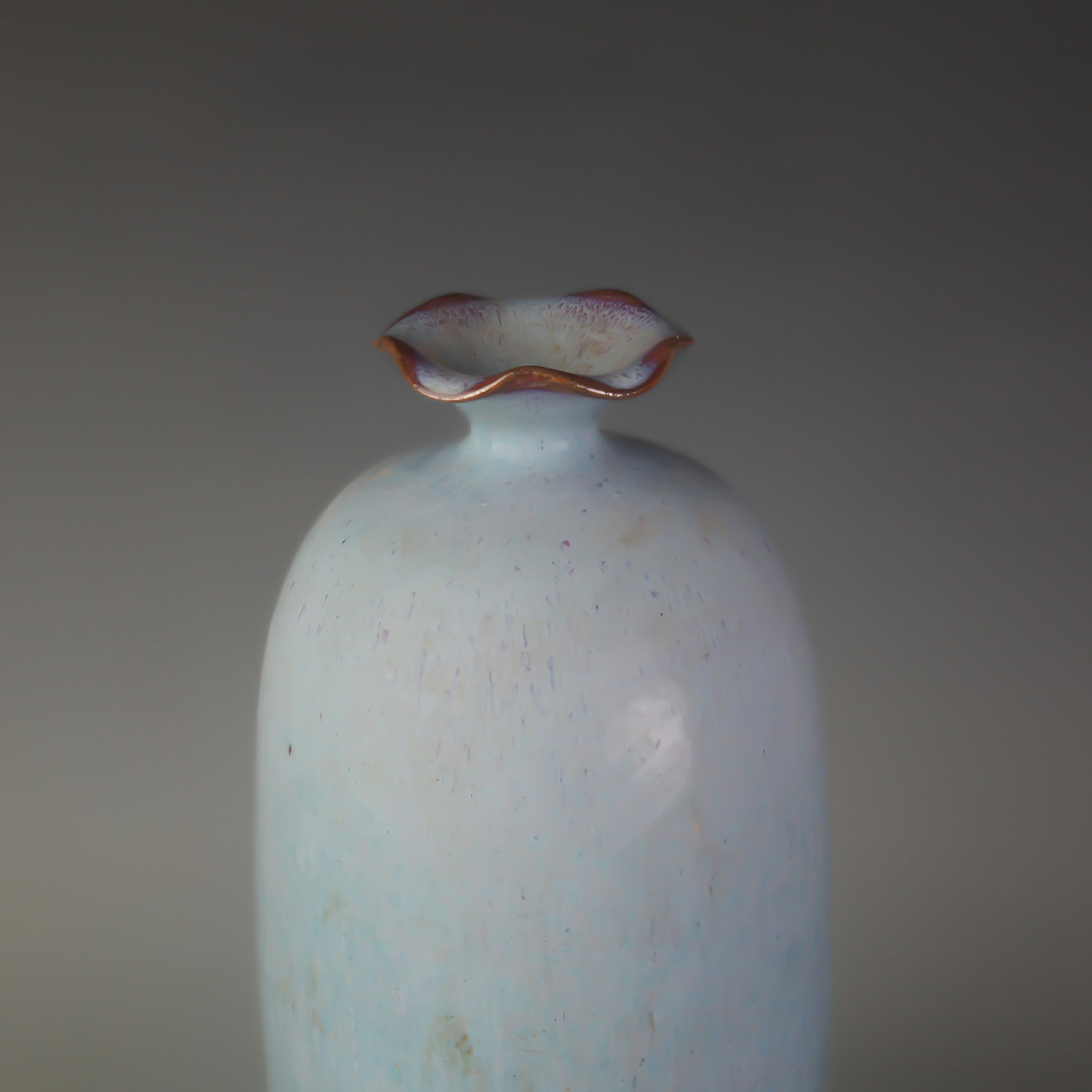 A JUN WARE FOLIATE-RIM VASE - 2