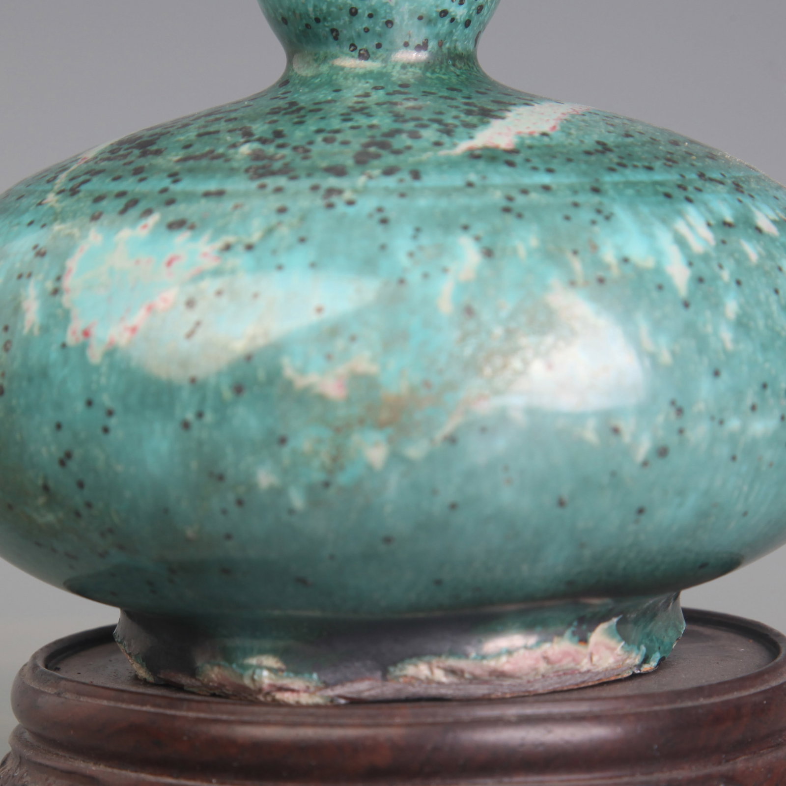 A FINE JUN GLAZED DOUBLE GOUND VASE - 3