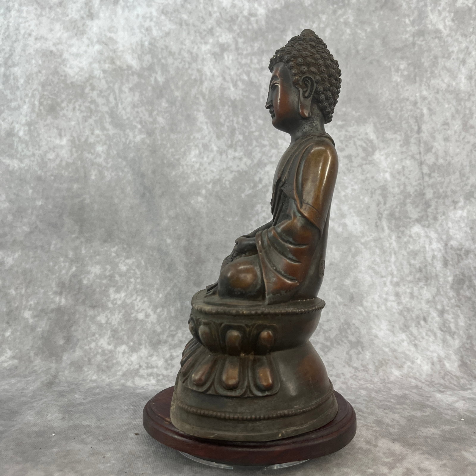A FINE BRONZE SHAKYAMUNI BUDDHA STATUE - 5
