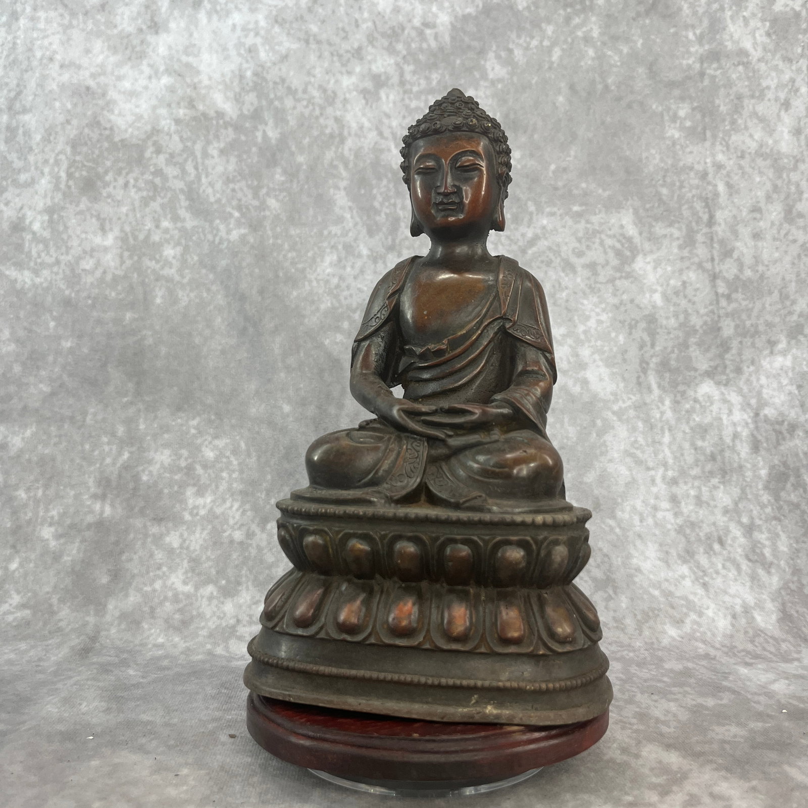 A FINE BRONZE SHAKYAMUNI BUDDHA STATUE - 6