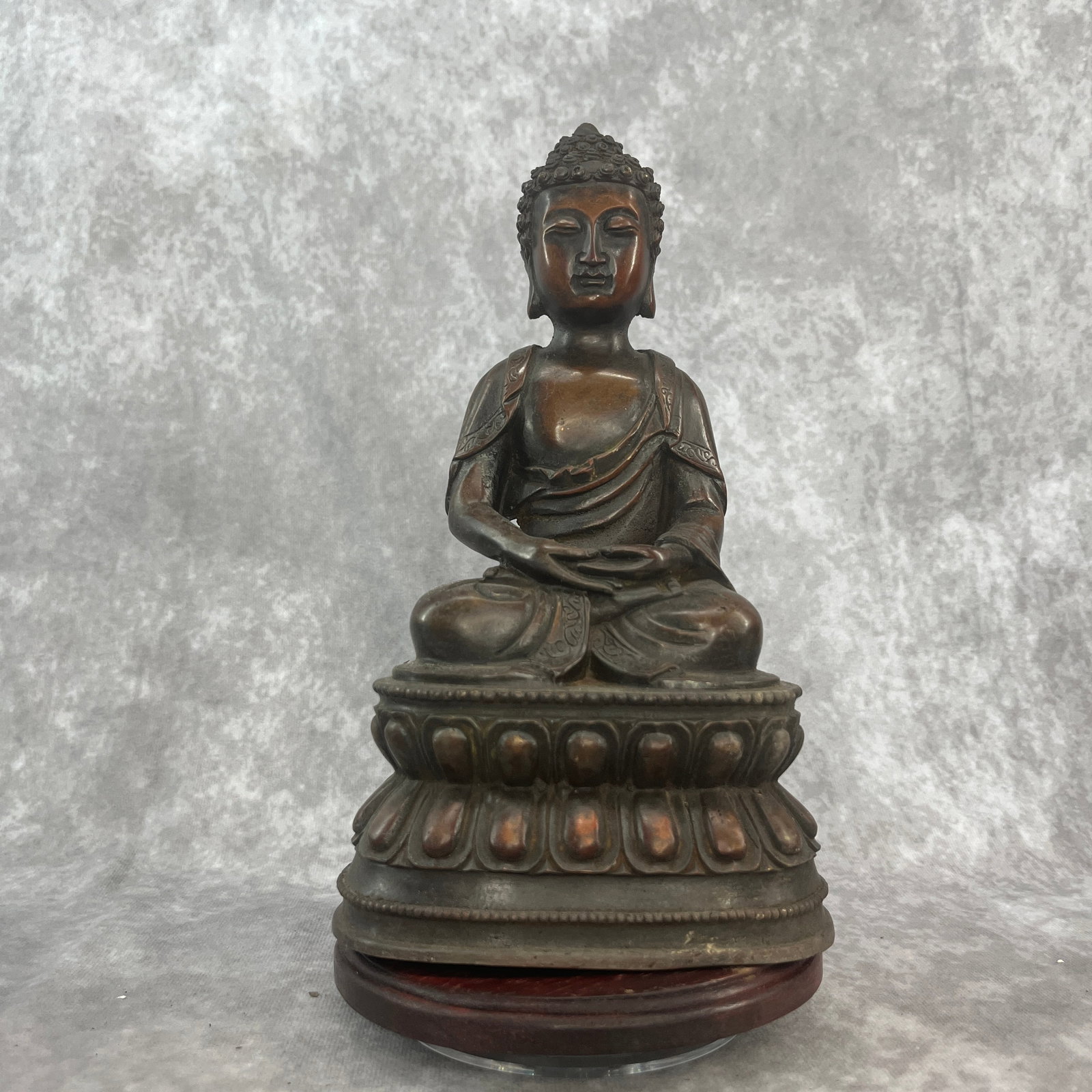 A FINE BRONZE SHAKYAMUNI BUDDHA STATUE - 7