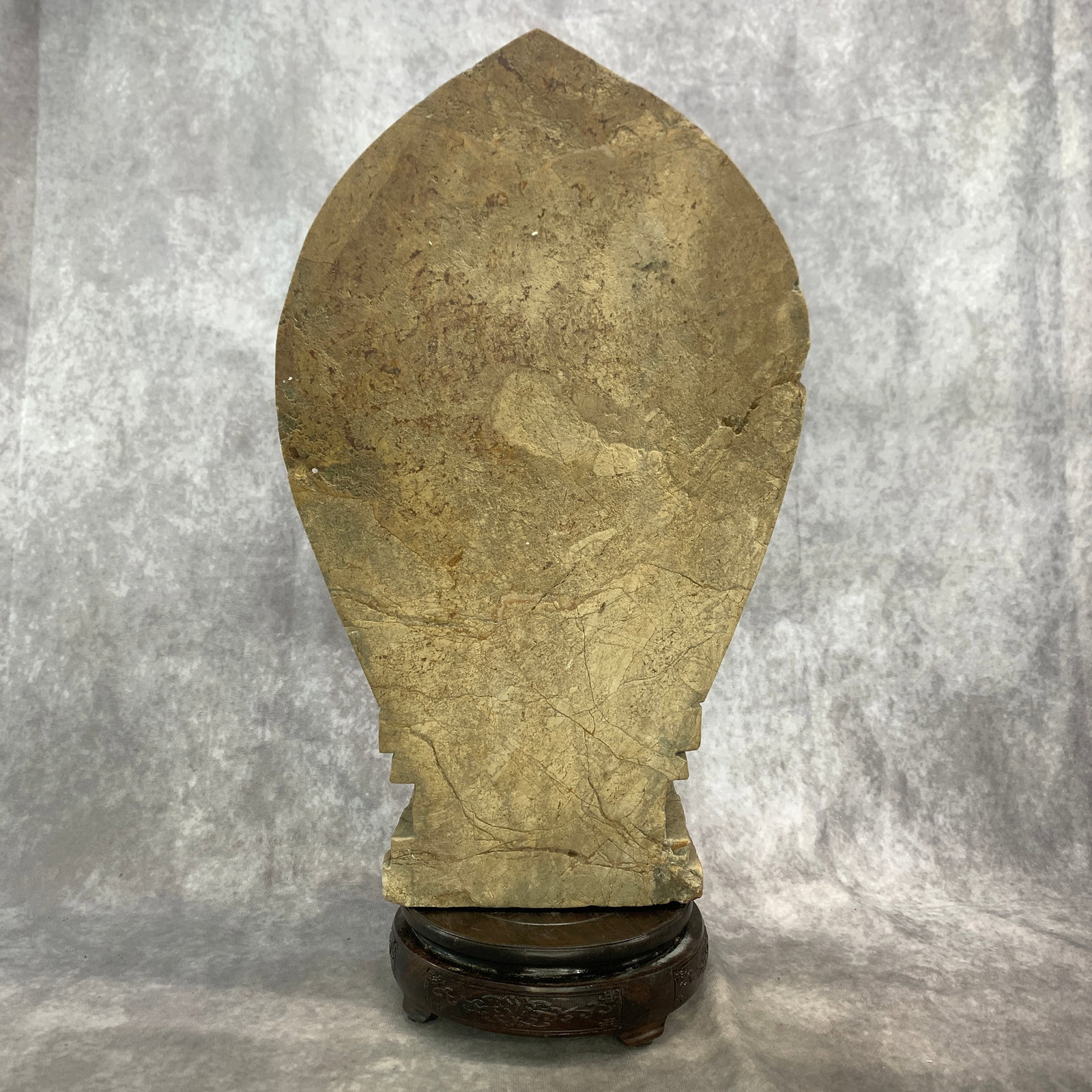 CARVED STONE BUDDHIST DEVOTIONAL STELE - 3