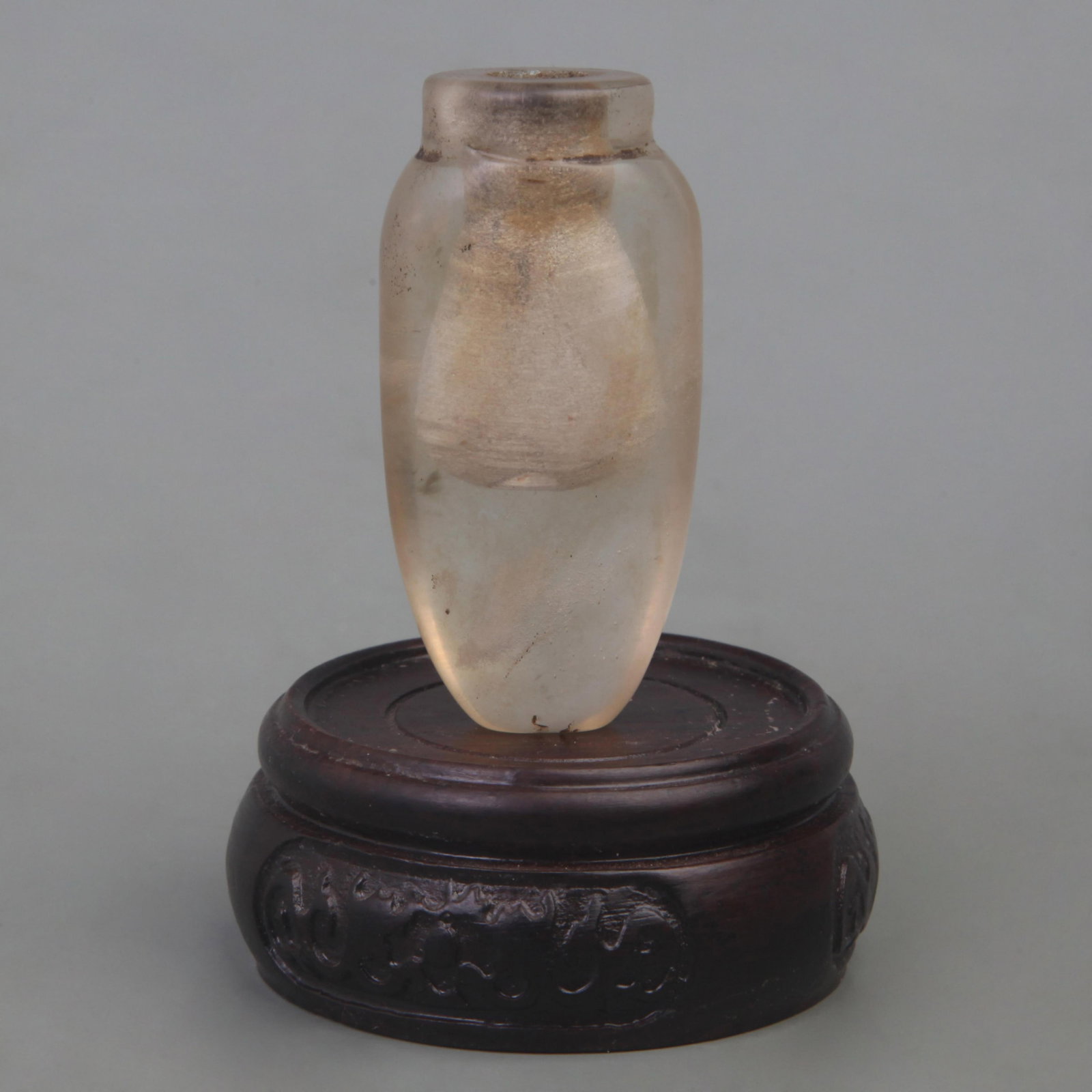 CRYSTAL GLASS SNUFF BOTTLE - 3