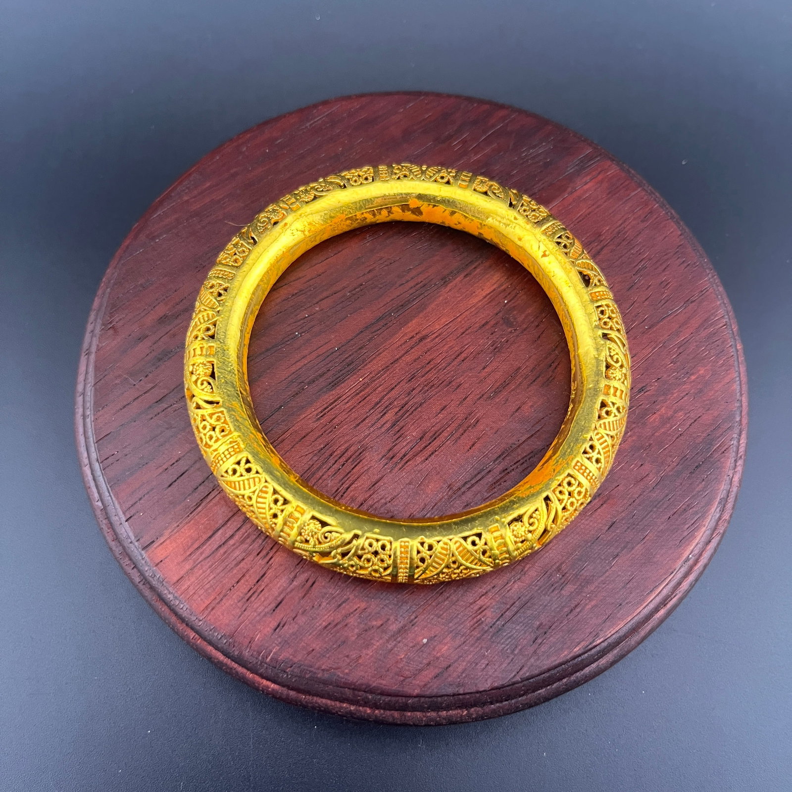 GILT-BRONZE BANGLE BRACELET - 2