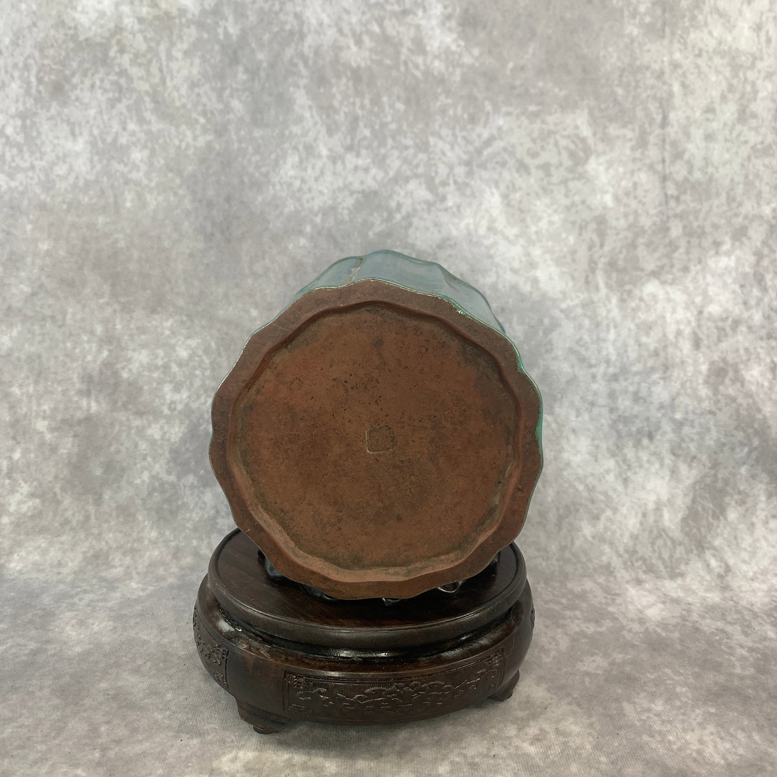 JUN WARE PORCELAIN LOBED BRUSH POT - 5