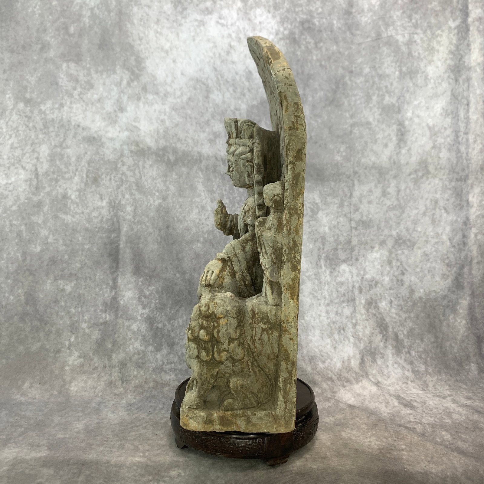CARVED STONE BUDDHIST DEVOTIONAL STELE - 2
