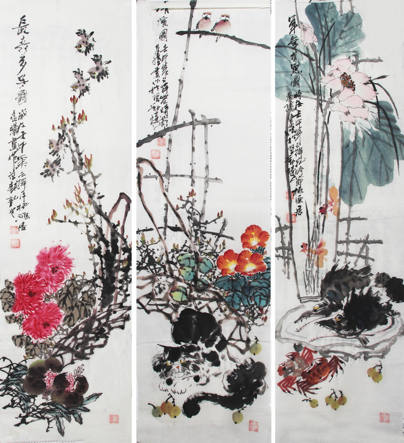 LI ZHEN YI, CHINESE PAINTING ATTRIBUTED TO (1 of 4)